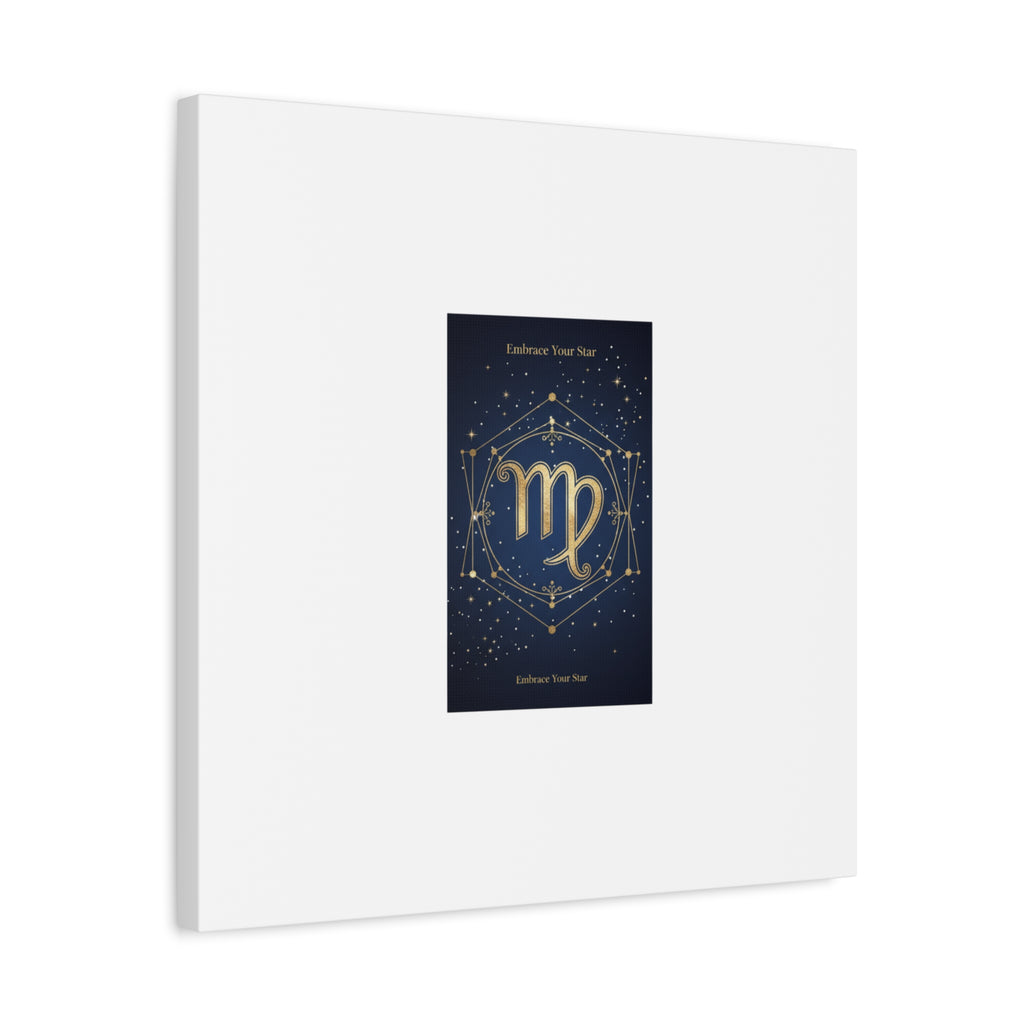 Virgo Zodiac Canvas, Astrology Art Print | Celestial Constellation Wall Decor