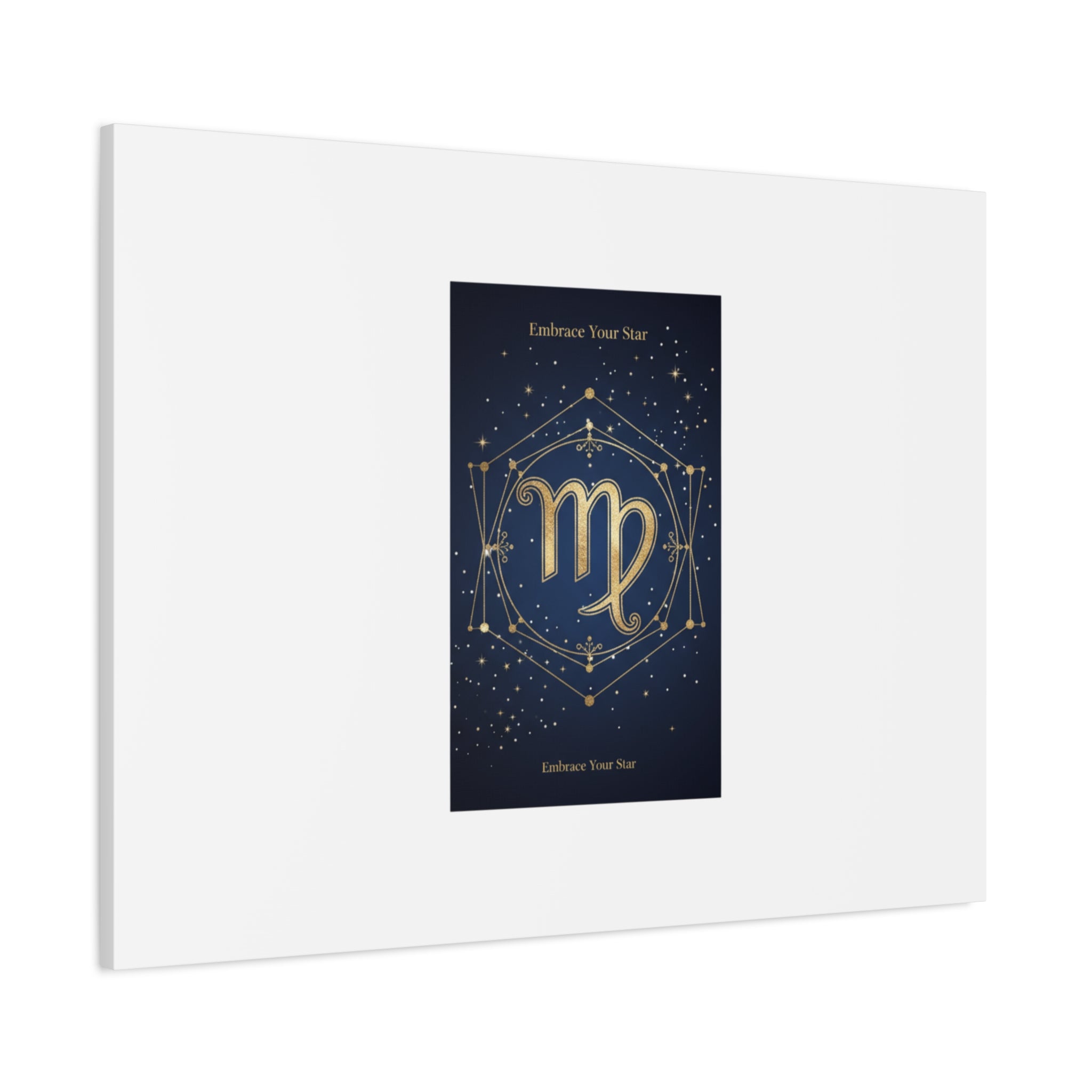 Virgo Zodiac Canvas, Astrology Art Print | Celestial Constellation Wall Decor