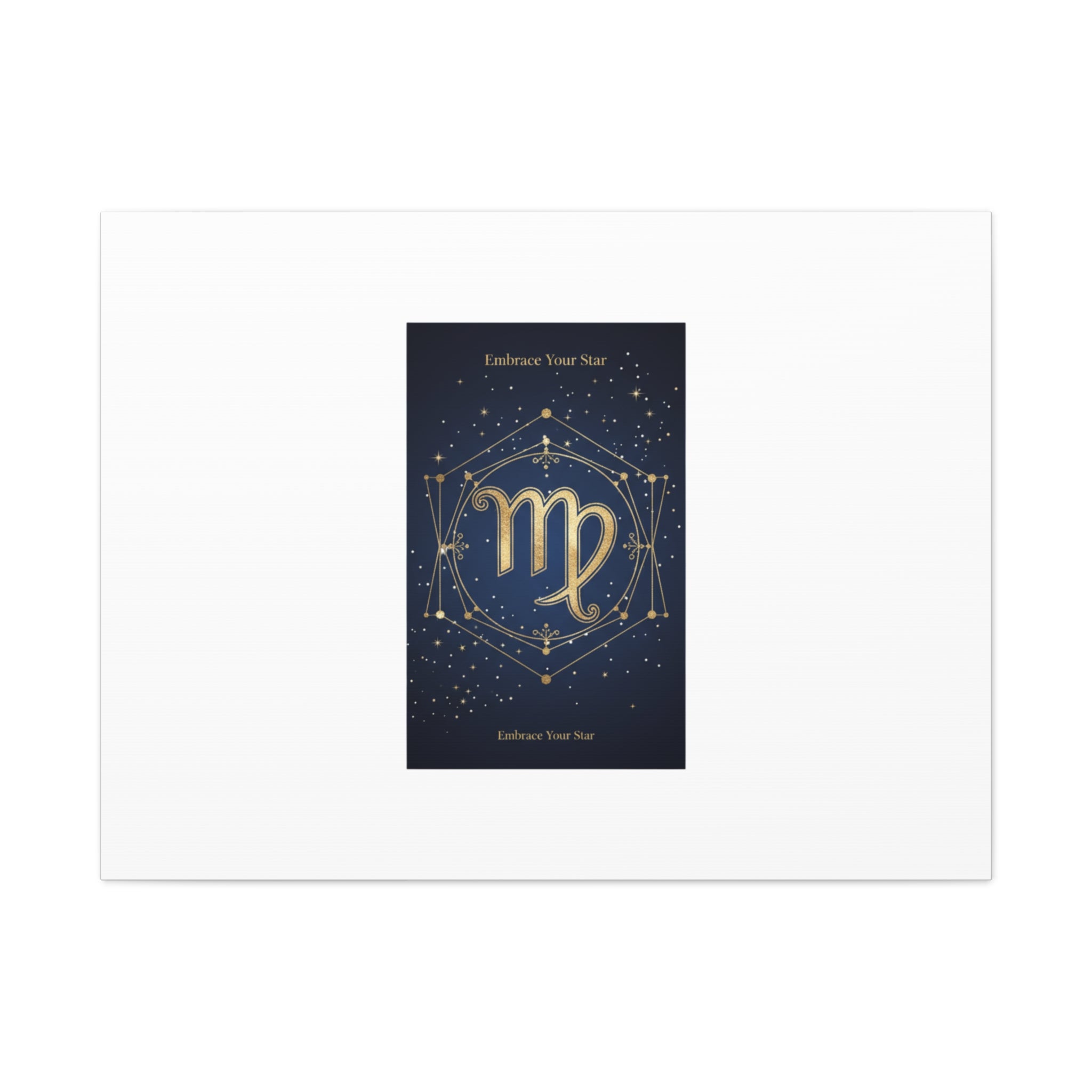 Virgo Zodiac Canvas, Astrology Art Print | Celestial Constellation Wall Decor