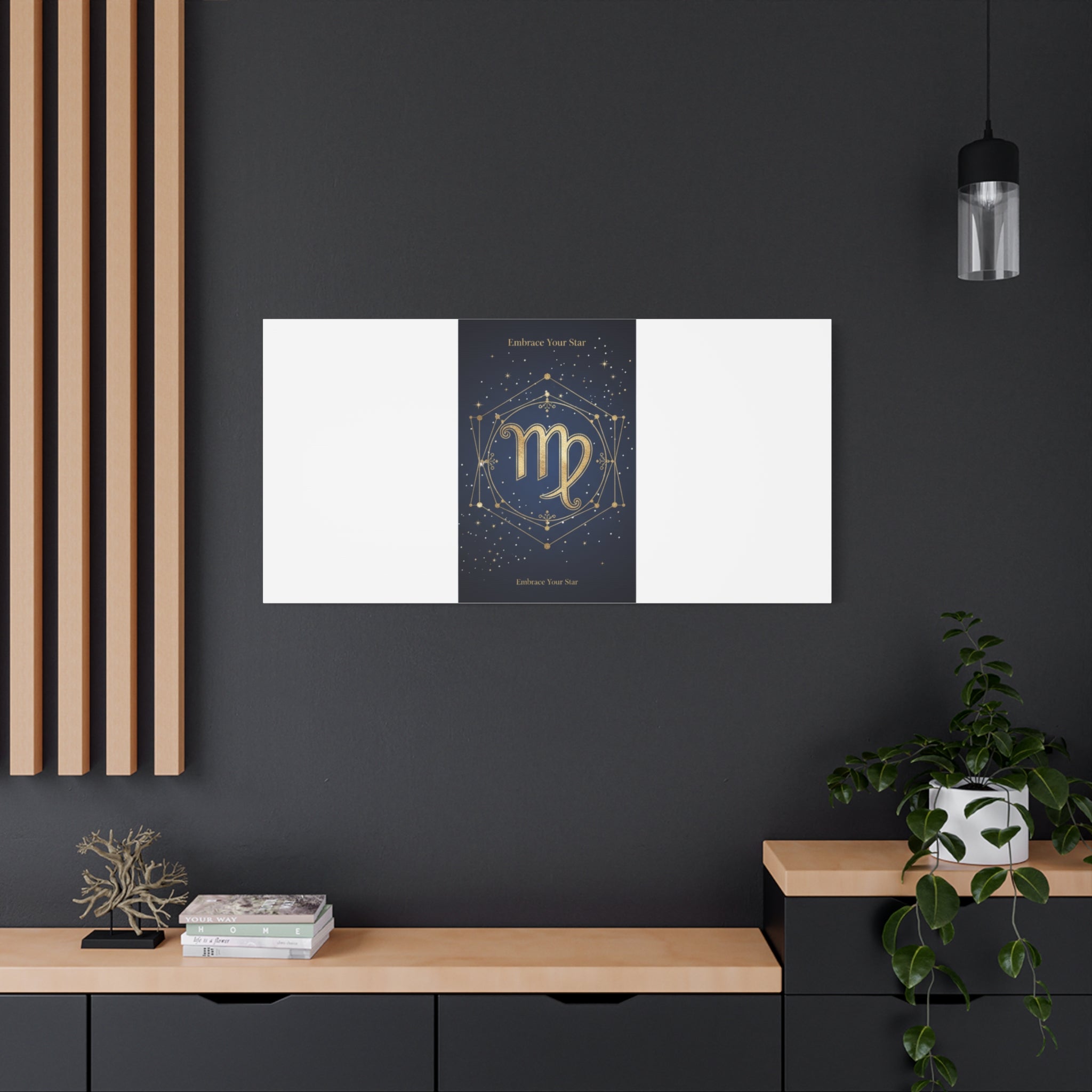 Virgo Zodiac Canvas, Astrology Art Print | Celestial Constellation Wall Decor