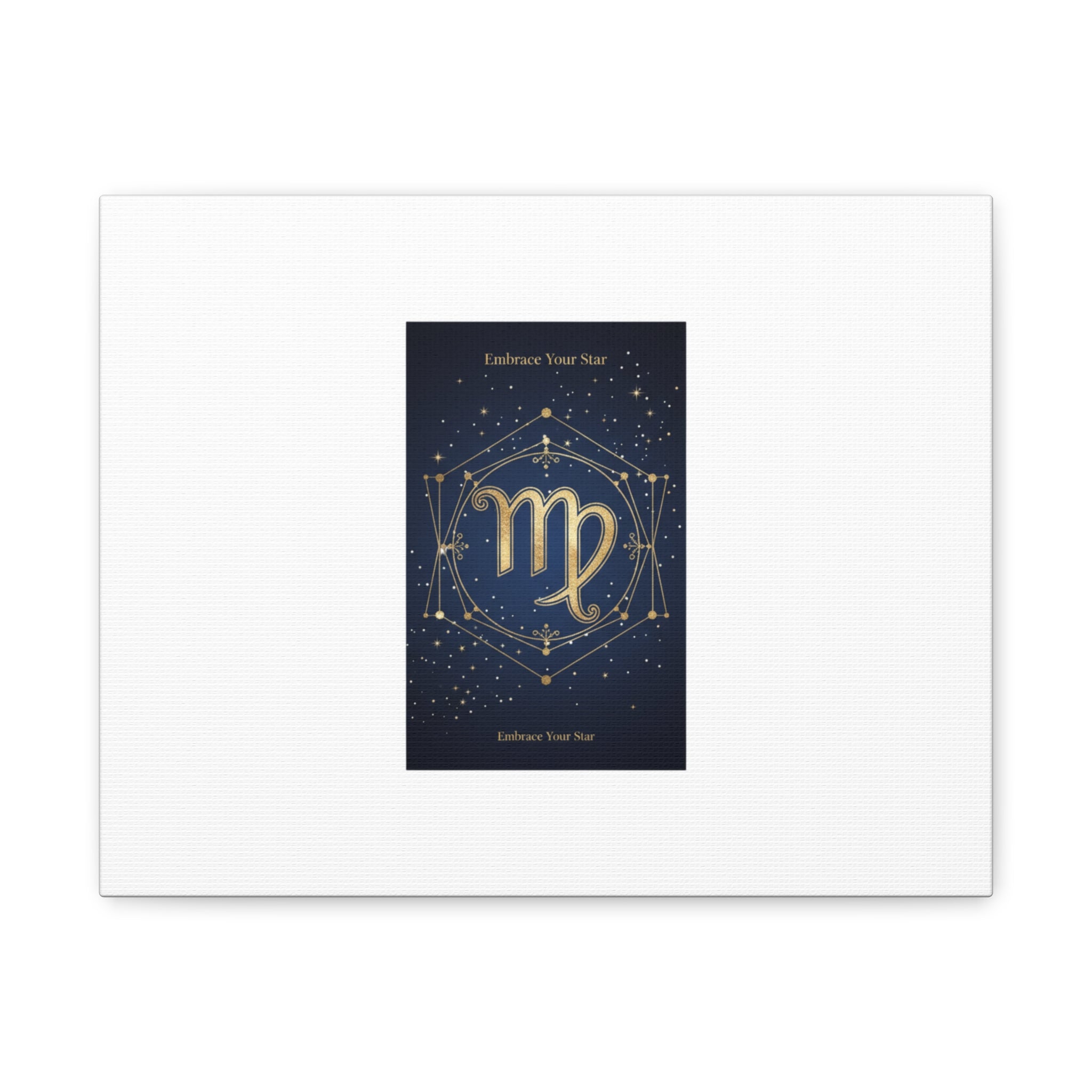 Virgo Zodiac Canvas, Astrology Art Print | Celestial Constellation Wall Decor