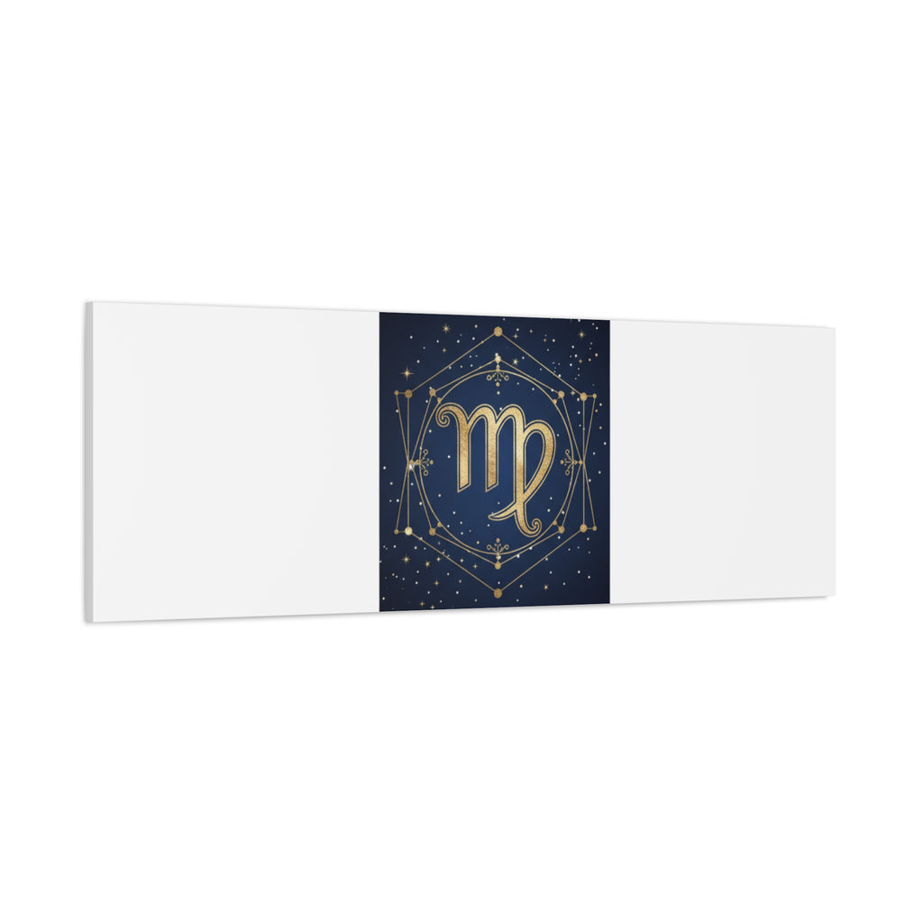 Virgo Zodiac Canvas, Astrology Art Print | Celestial Constellation Wall Decor