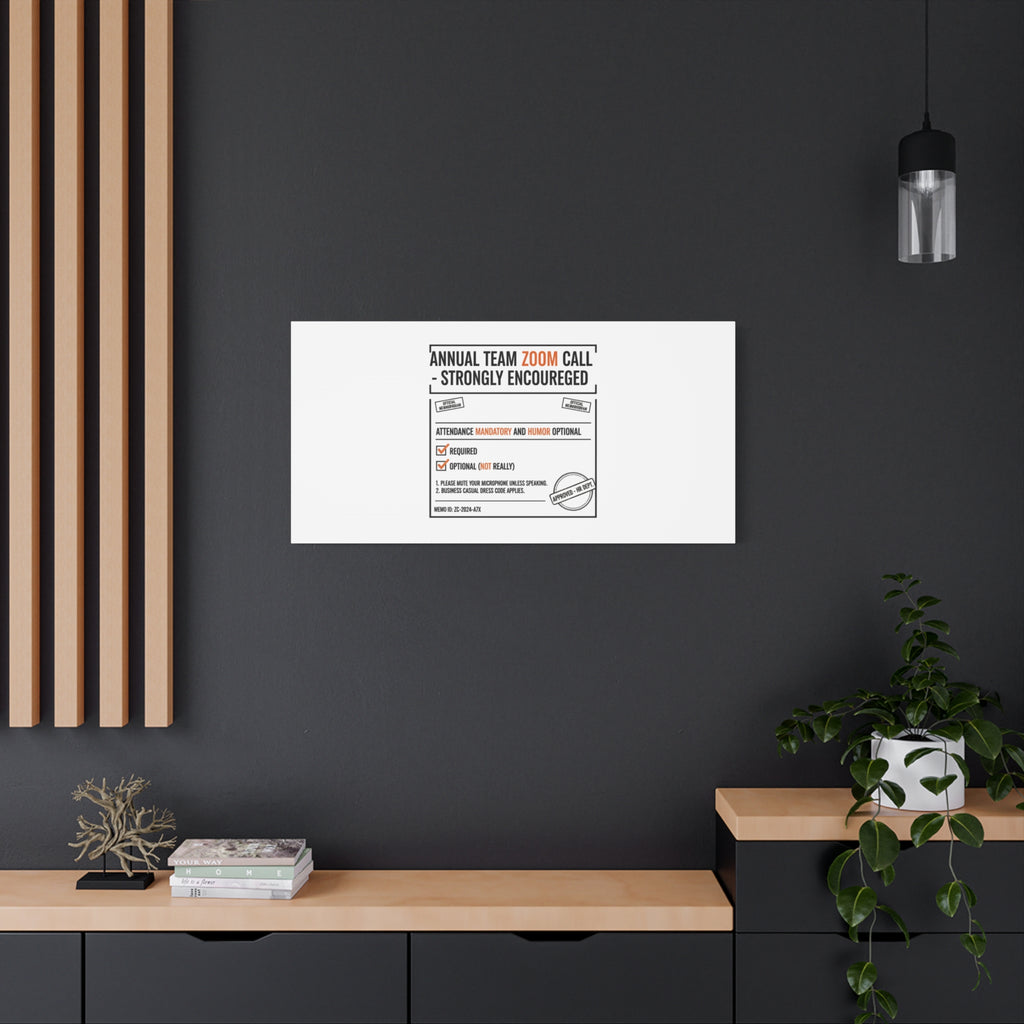 Office Sign Parody Canvas, Workplace Humor Notice Typography | Desk Wall Art