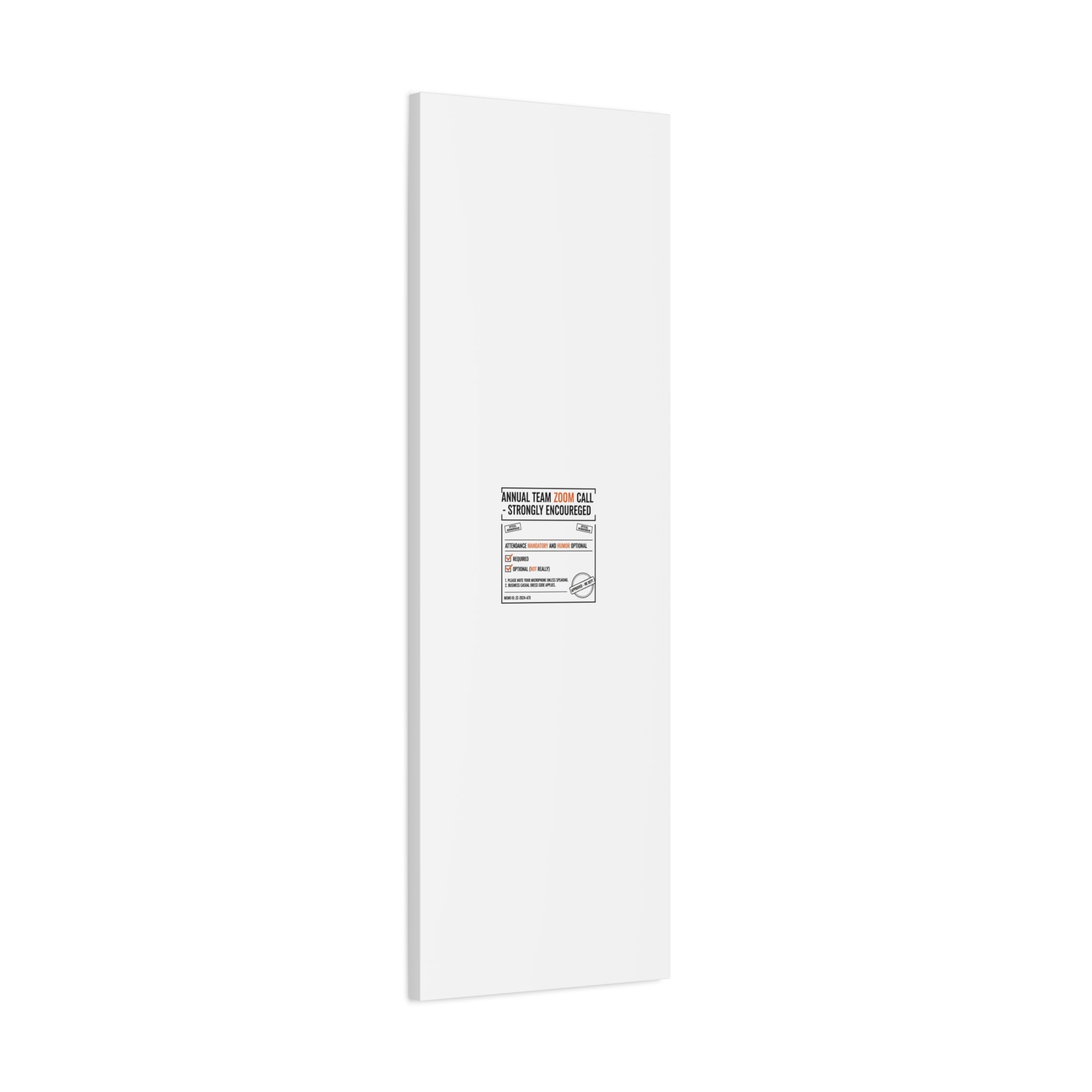 Office Sign Parody Canvas, Workplace Humor Notice Typography | Desk Wall Art