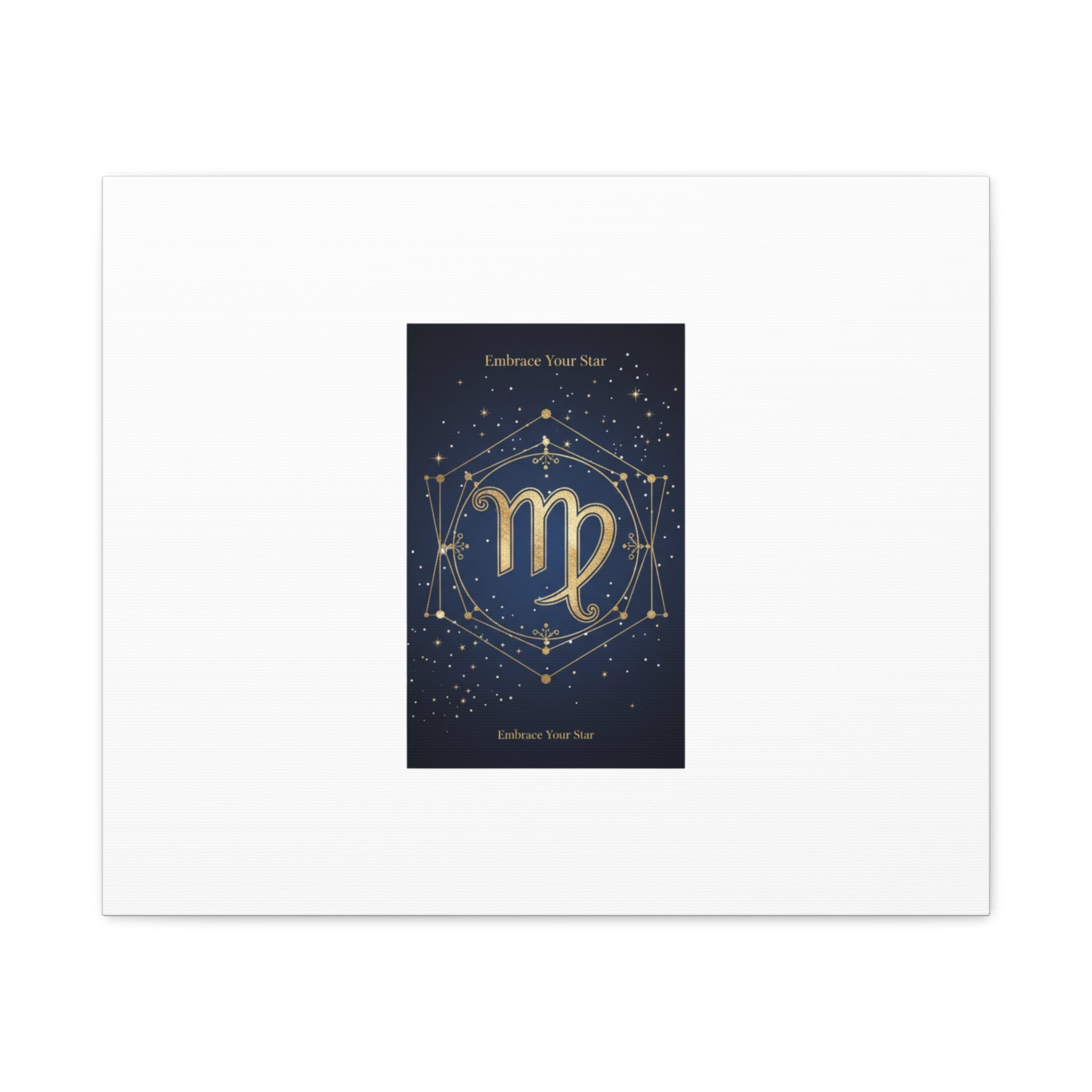 Virgo Zodiac Canvas, Astrology Art Print | Celestial Constellation Wall Decor