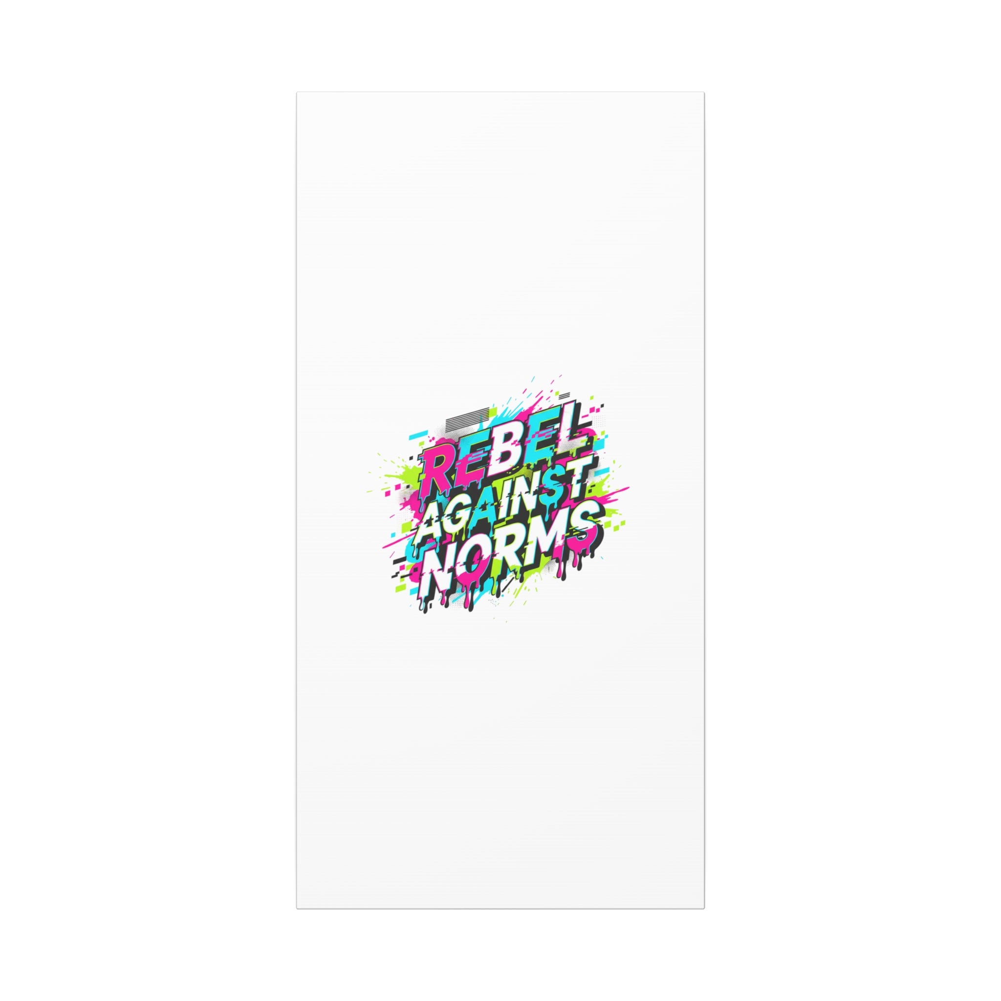 Rebel Against Norms Canvas | anti-aesthetic, glitch font art