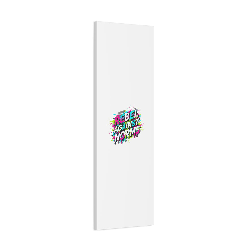 Rebel Against Norms Canvas | anti-aesthetic, glitch font art