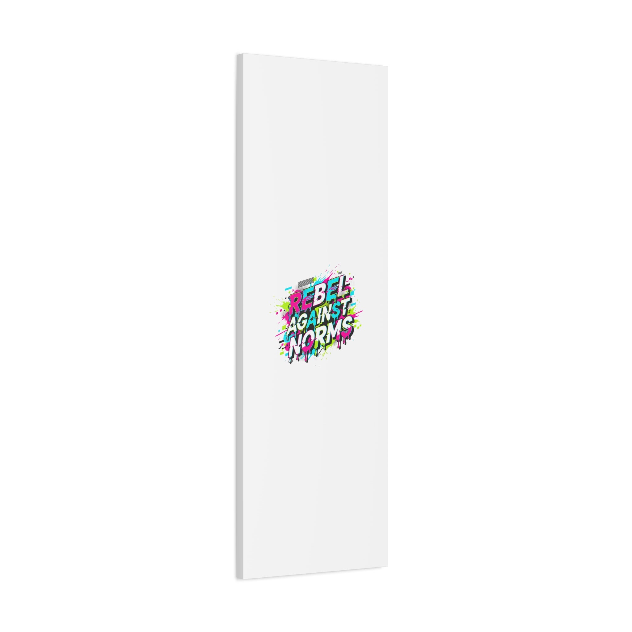 Rebel Against Norms Canvas | anti-aesthetic, glitch font art