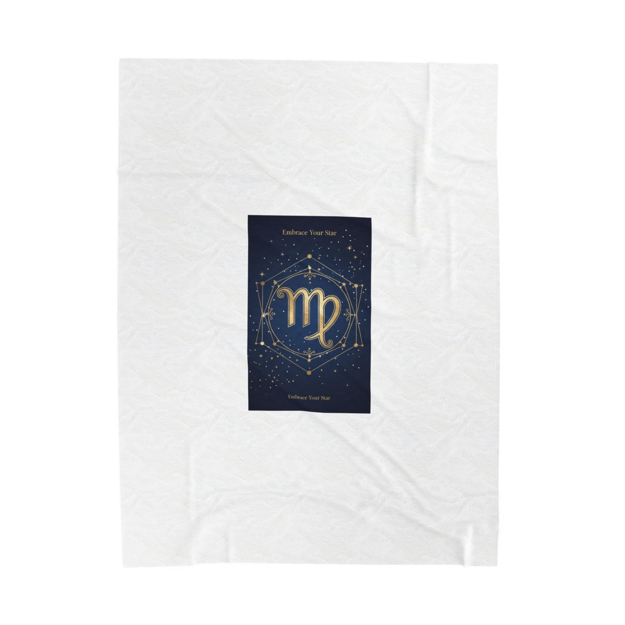 Virgo Zodiac Velvet Blanket | celestial decor, moon phase astrology