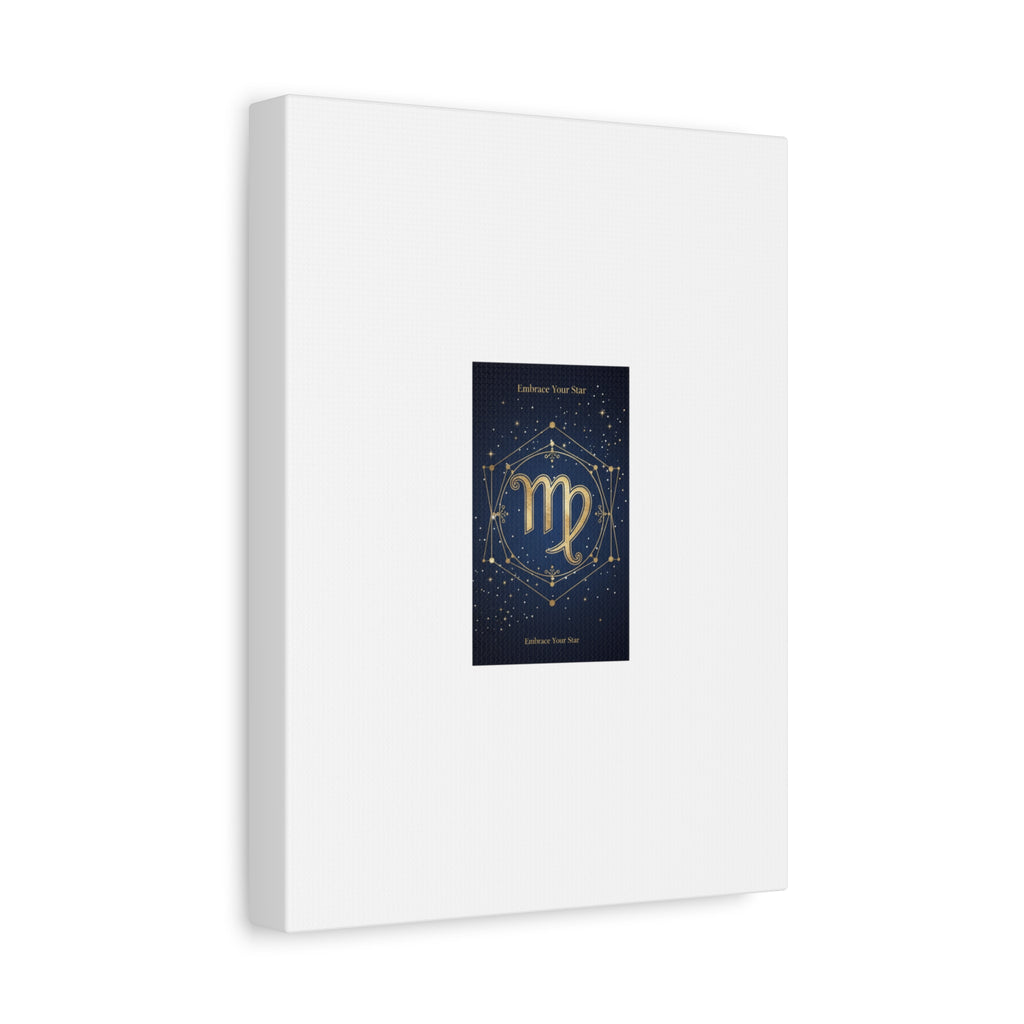 Virgo Zodiac Canvas, Astrology Art Print | Celestial Constellation Wall Decor