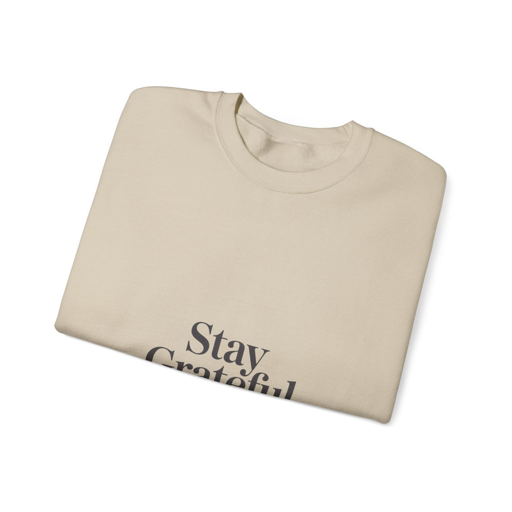 Stay Grateful Sweatshirt | Minimal Quote Shirt, Elegant Typography