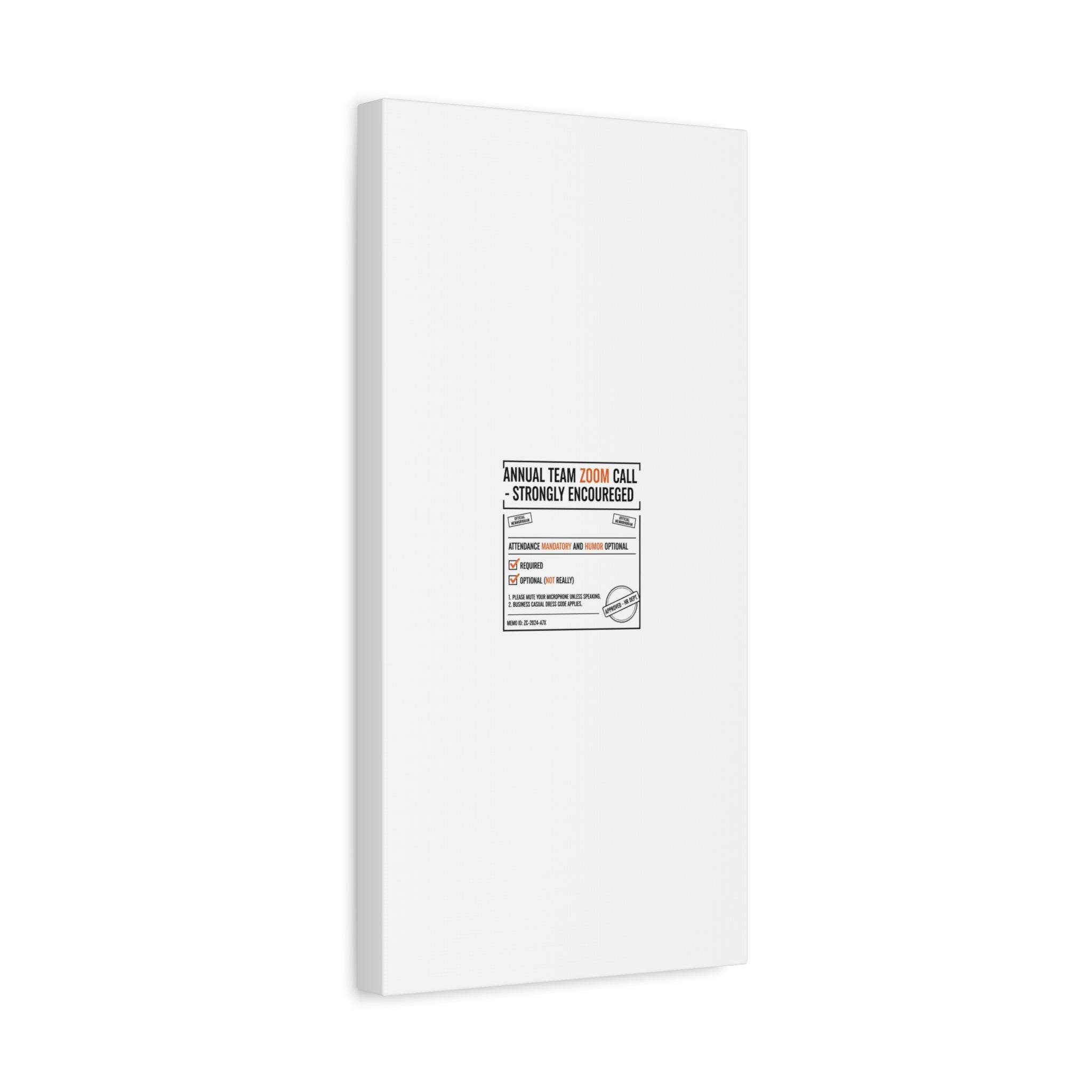 Office Sign Parody Canvas, Workplace Humor Notice Typography | Desk Wall Art