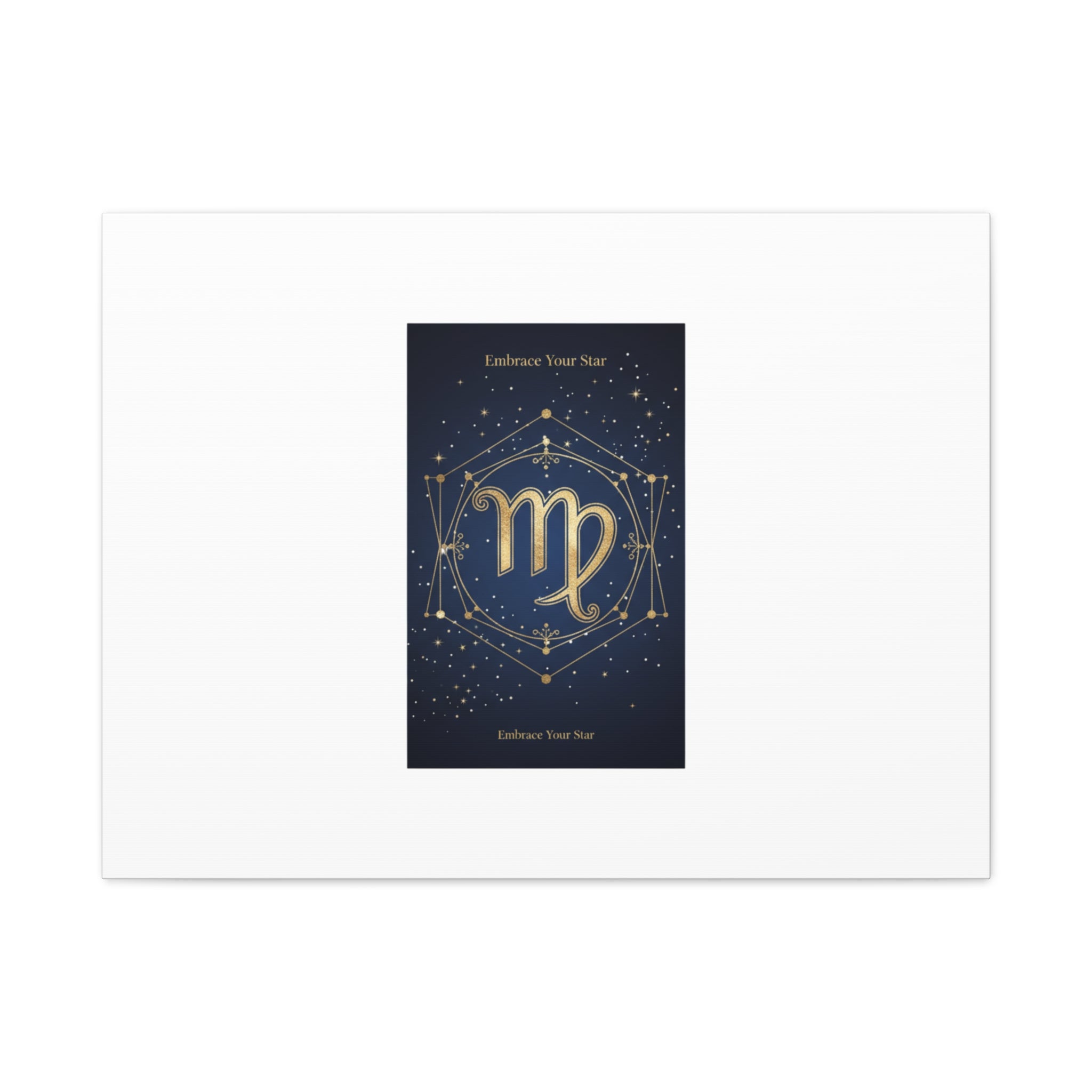 Virgo Zodiac Canvas, Astrology Art Print | Celestial Constellation Wall Decor