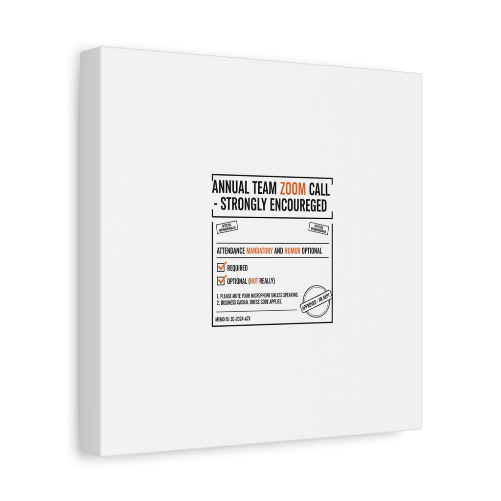 Office Sign Parody Canvas, Workplace Humor Notice Typography | Desk Wall Art