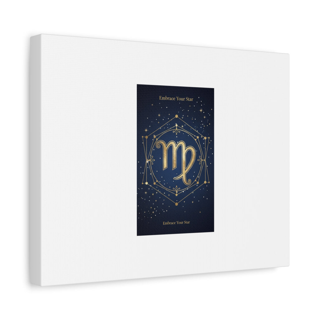 Virgo Zodiac Canvas, Astrology Art Print | Celestial Constellation Wall Decor