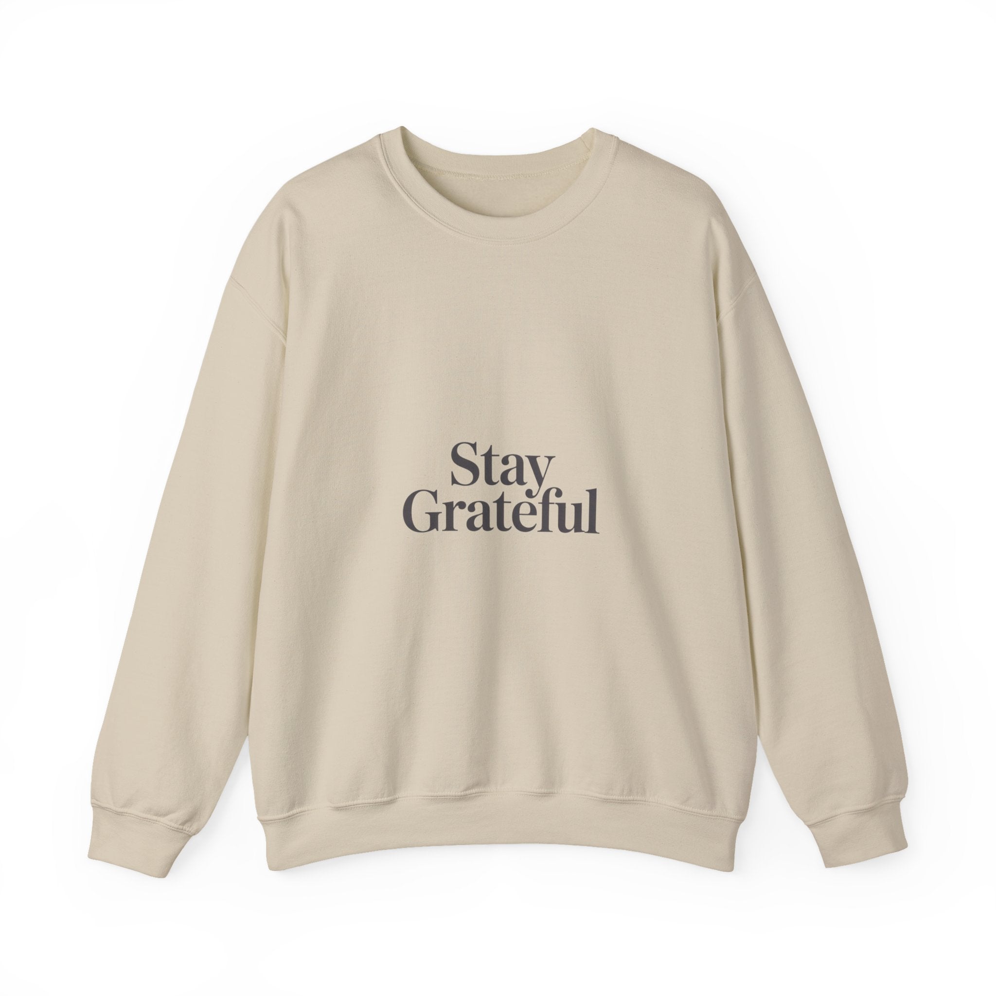 Stay Grateful Sweatshirt | Minimal Quote Shirt, Elegant Typography