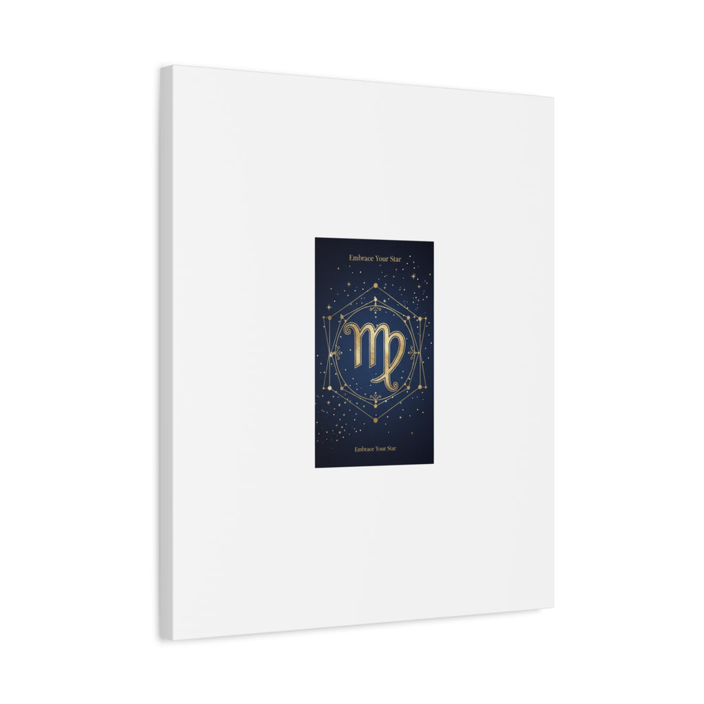 Virgo Zodiac Canvas, Astrology Art Print | Celestial Constellation Wall Decor