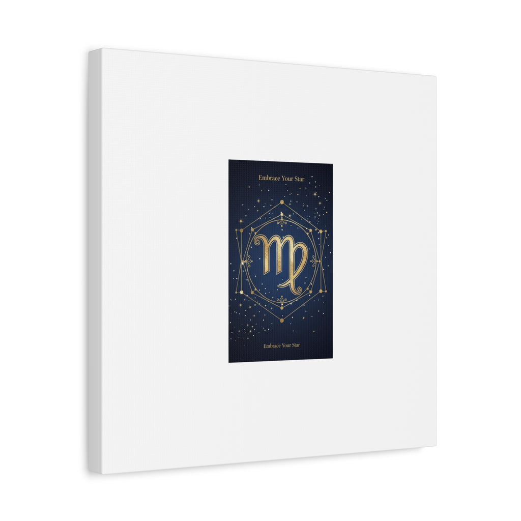 Virgo Zodiac Canvas, Astrology Art Print | Celestial Constellation Wall Decor