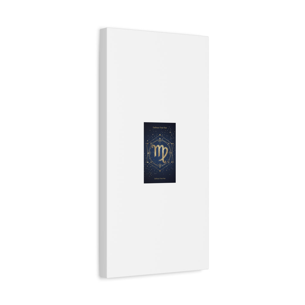 Virgo Zodiac Canvas, Astrology Art Print | Celestial Constellation Wall Decor