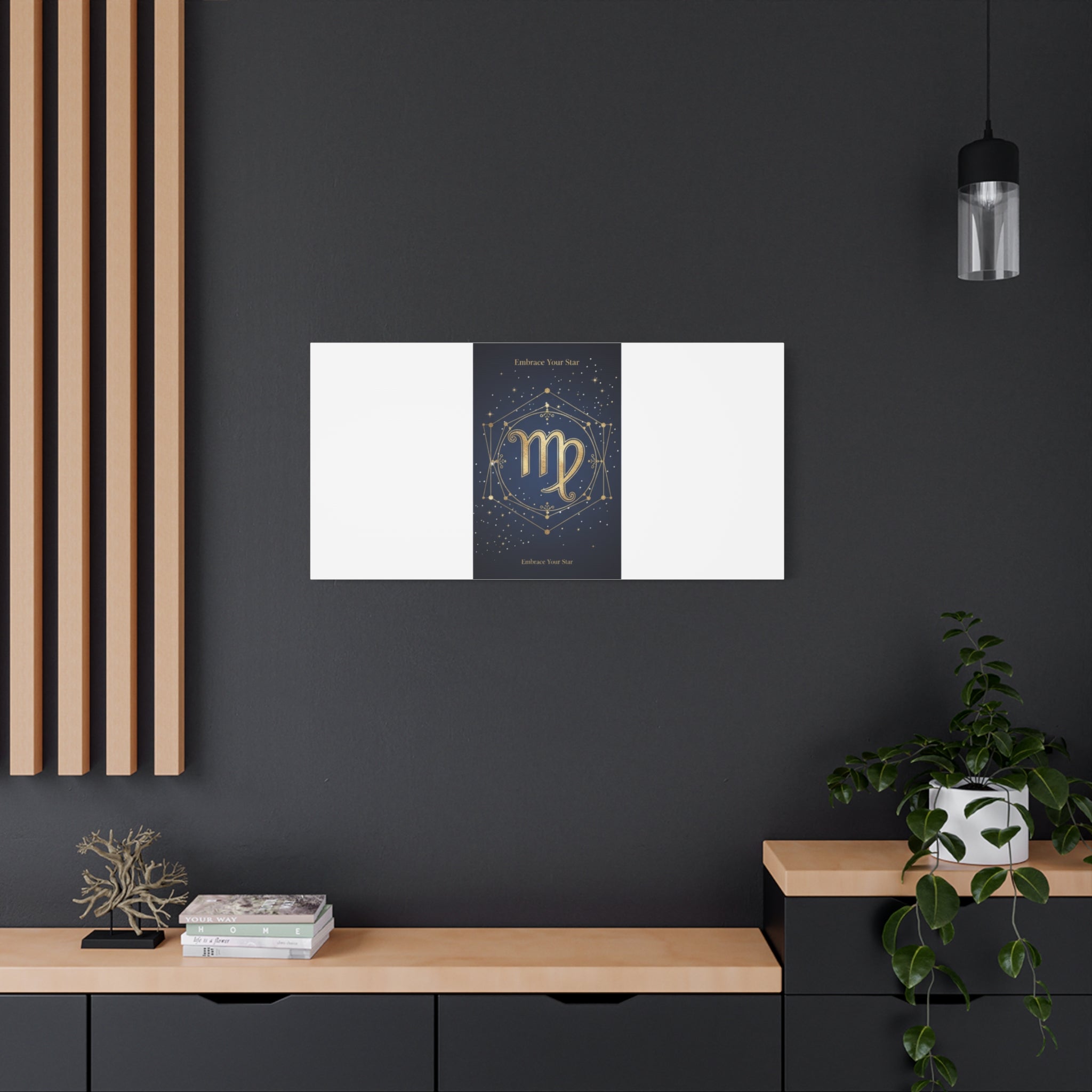 Virgo Zodiac Canvas, Astrology Art Print | Celestial Constellation Wall Decor