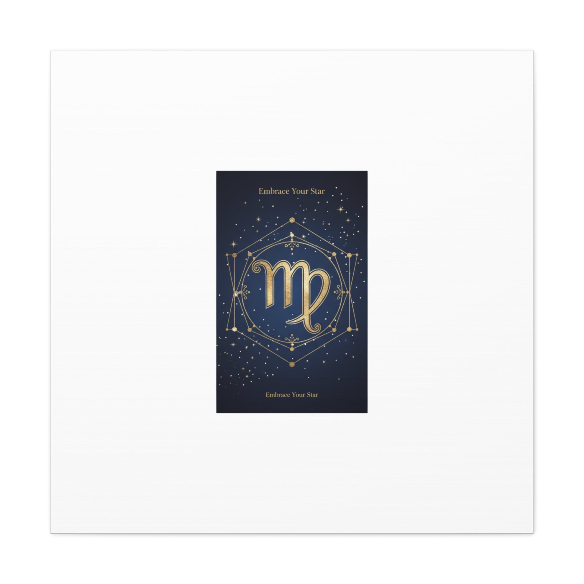 Virgo Zodiac Canvas, Astrology Art Print | Celestial Constellation Wall Decor