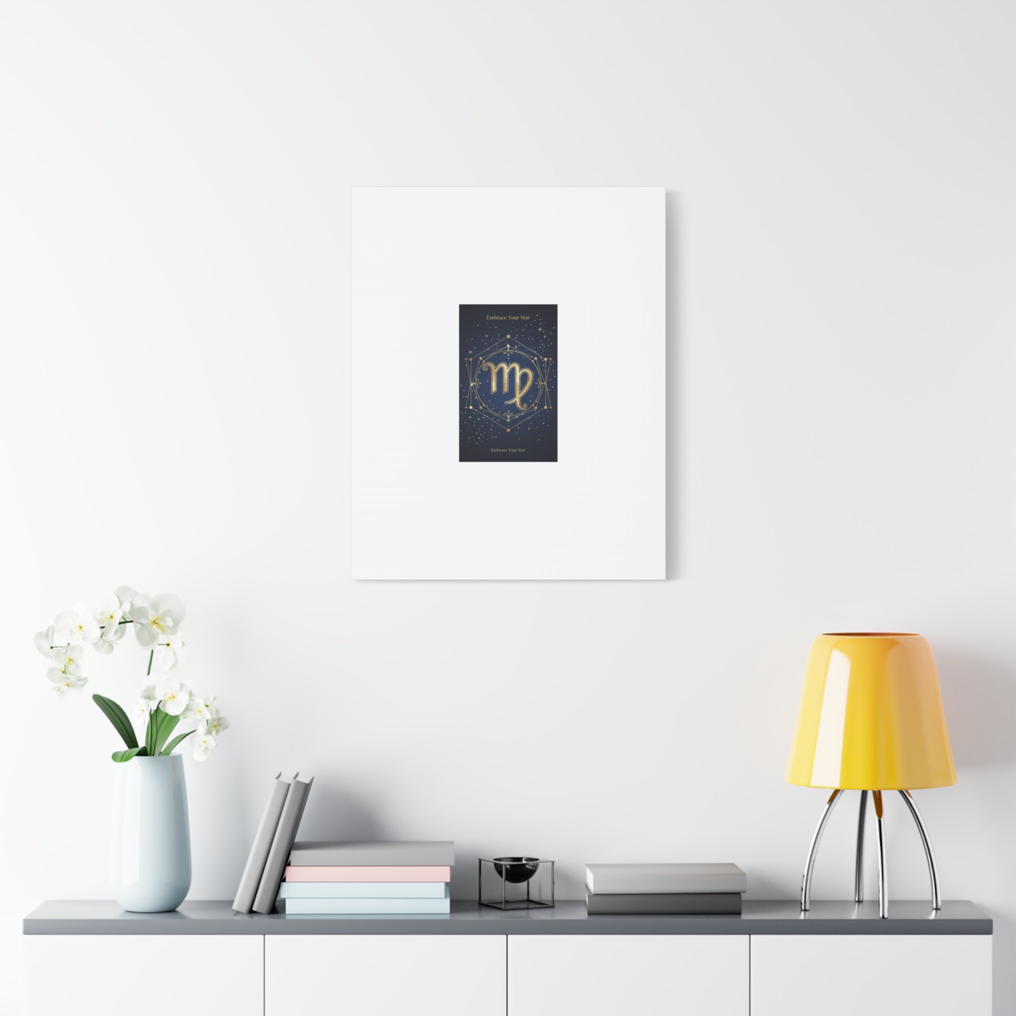 Virgo Zodiac Canvas, Astrology Art Print | Celestial Constellation Wall Decor