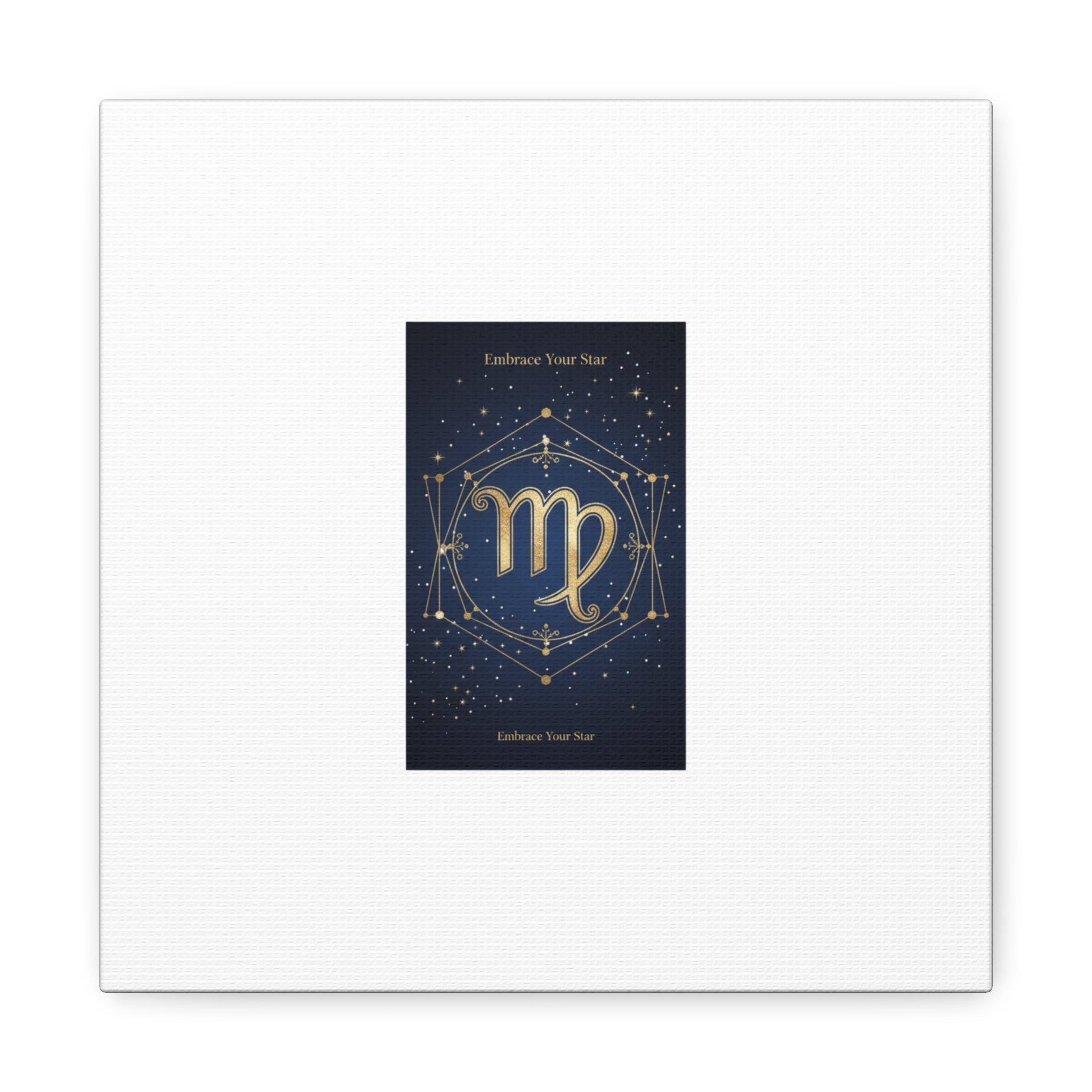Virgo Zodiac Canvas, Astrology Art Print | Celestial Constellation Wall Decor