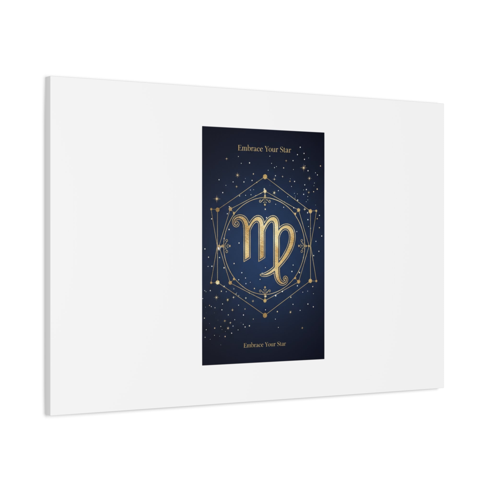 Virgo Zodiac Canvas, Astrology Art Print | Celestial Constellation Wall Decor