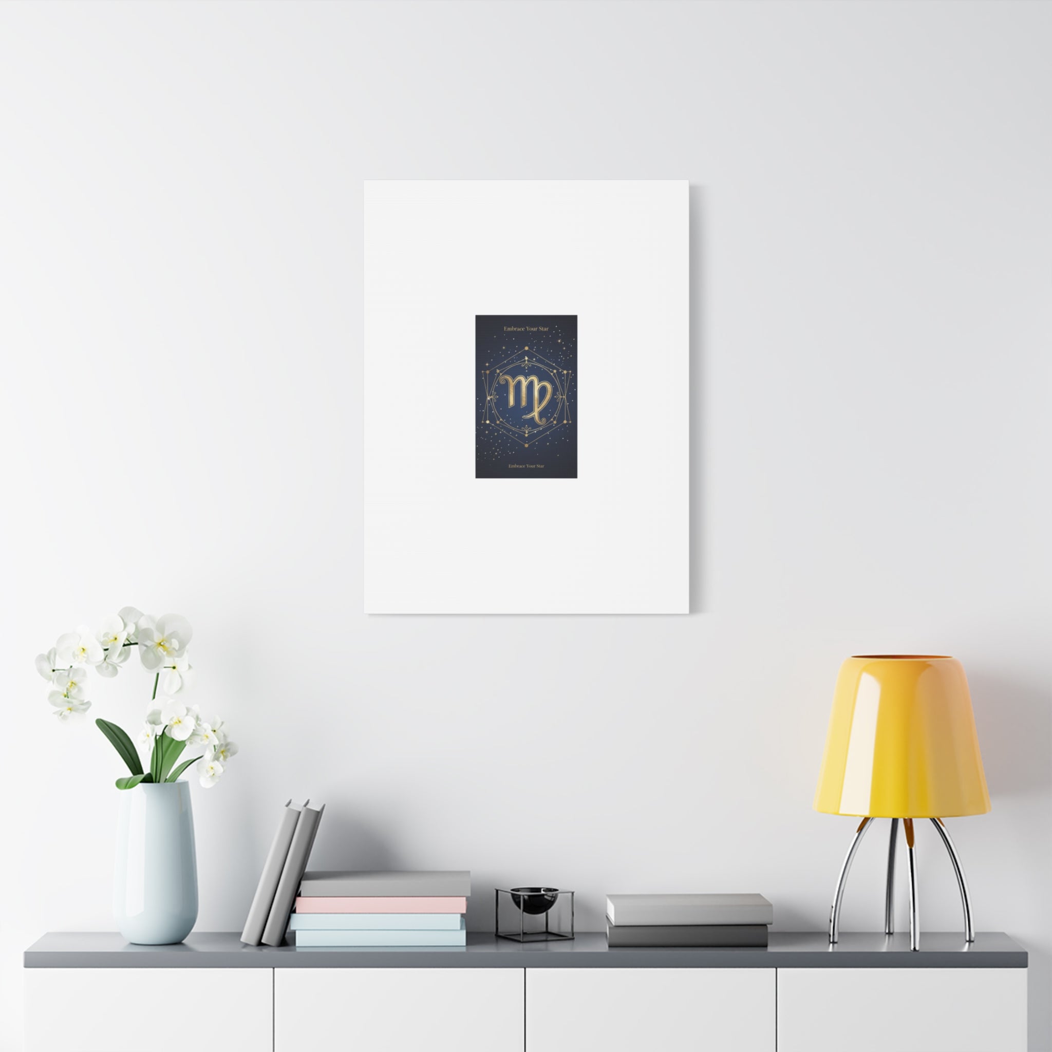 Virgo Zodiac Canvas, Astrology Art Print | Celestial Constellation Wall Decor