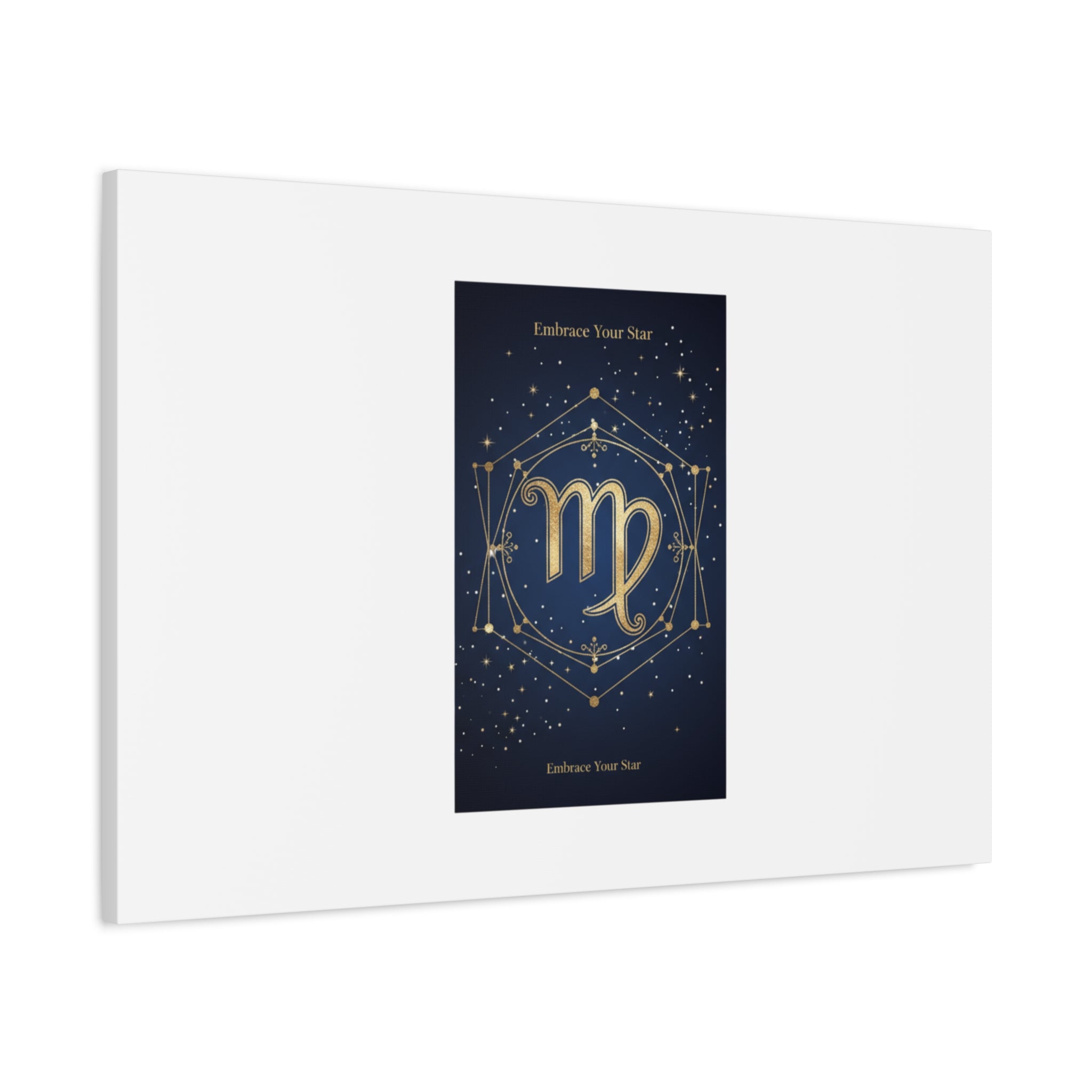 Virgo Zodiac Canvas, Astrology Art Print | Celestial Constellation Wall Decor