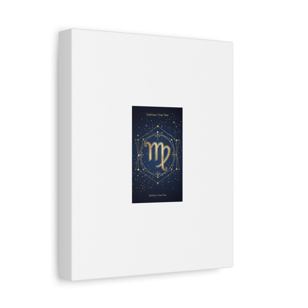 Virgo Zodiac Canvas, Astrology Art Print | Celestial Constellation Wall Decor