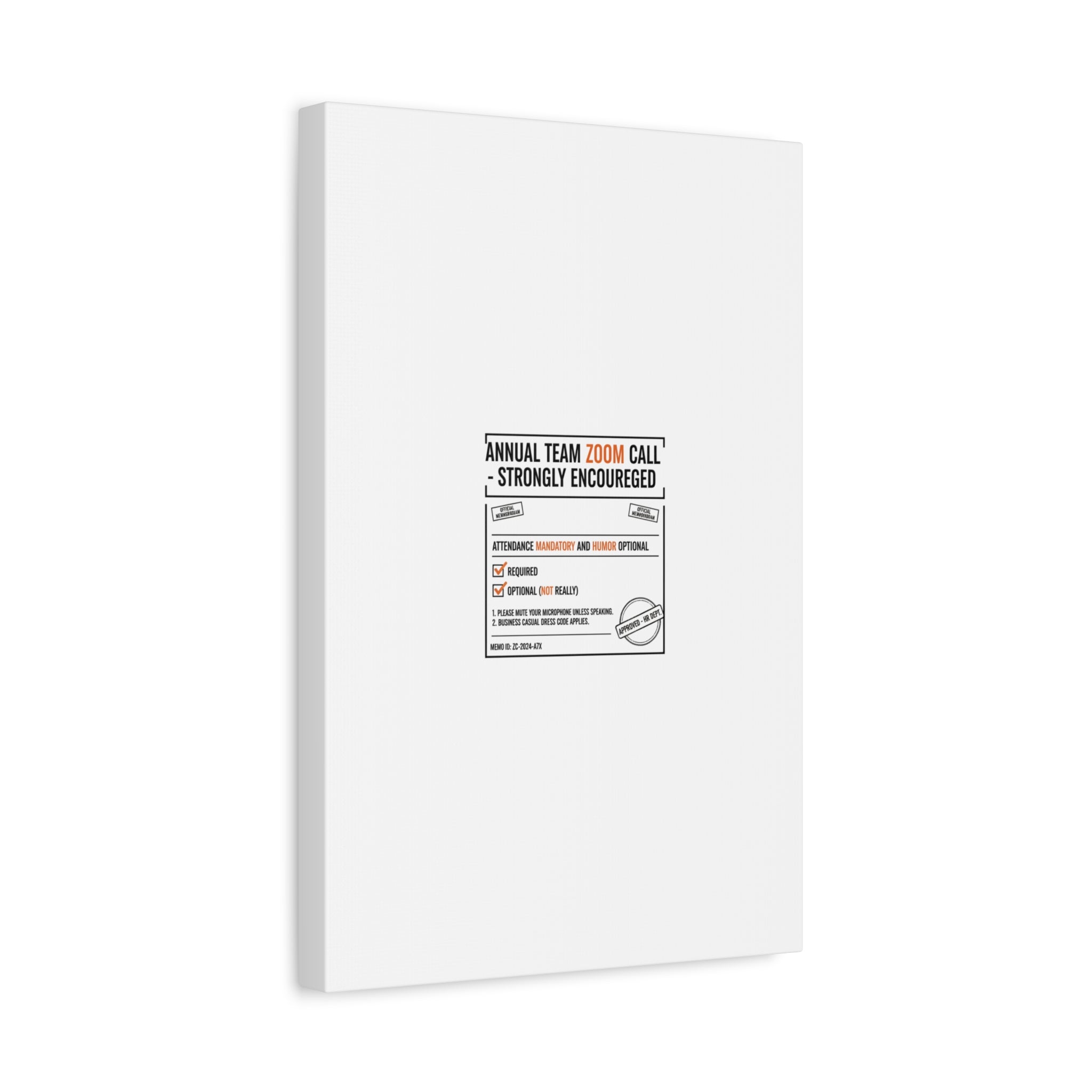 Office Sign Parody Canvas, Workplace Humor Notice Typography | Desk Wall Art