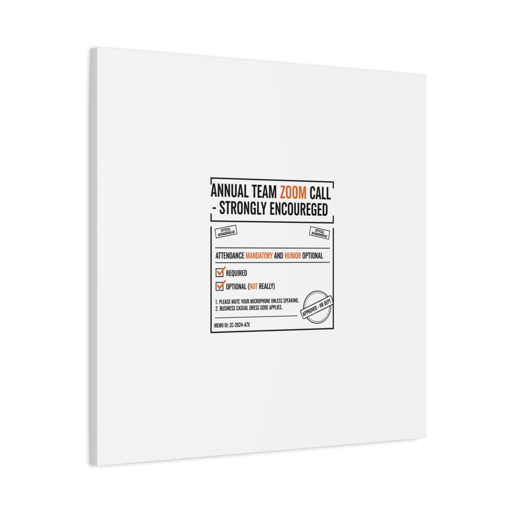 Office Sign Parody Canvas, Workplace Humor Notice Typography | Desk Wall Art