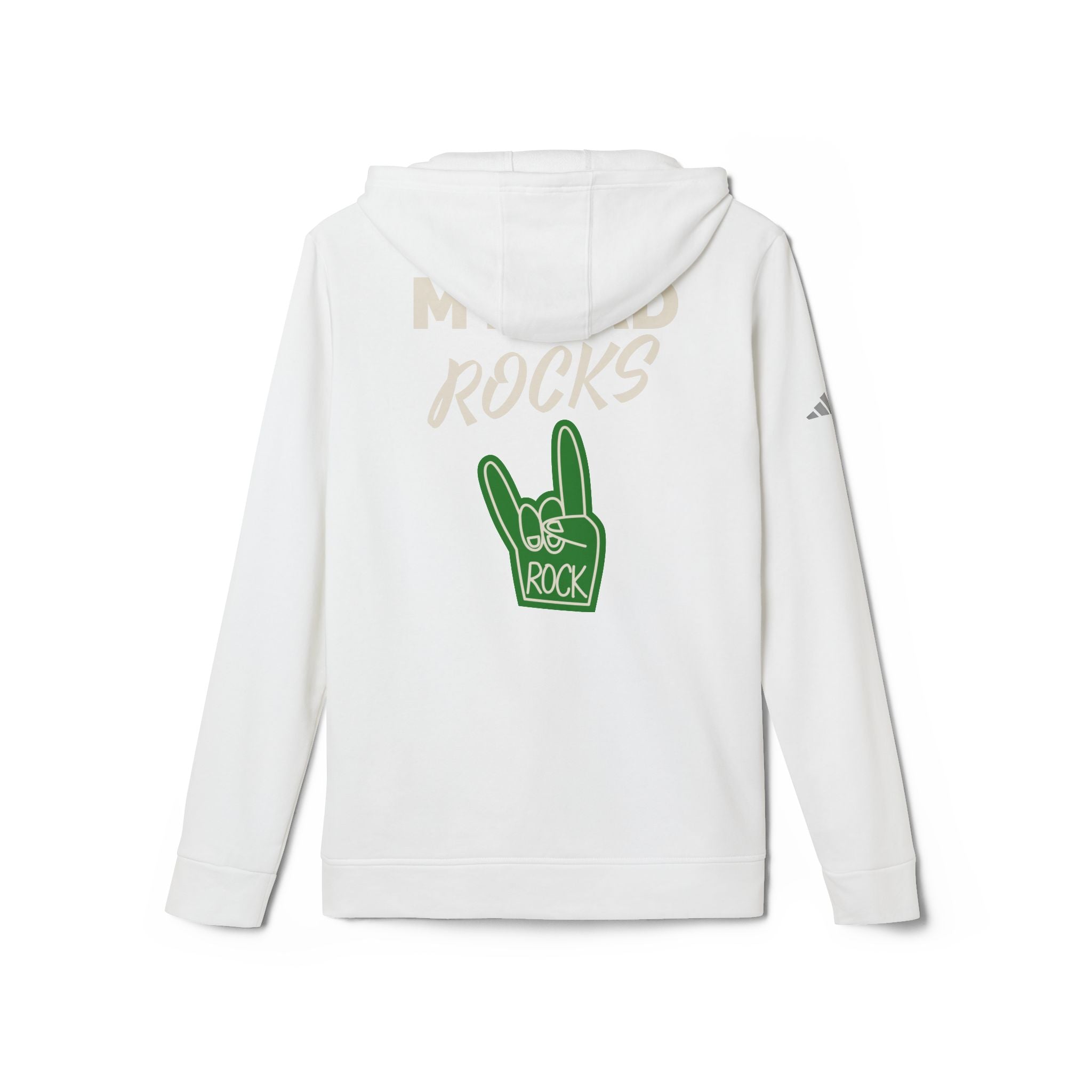 Hoodie — 'My Dad Rocks' Green Foam Hand Graphic Pullover