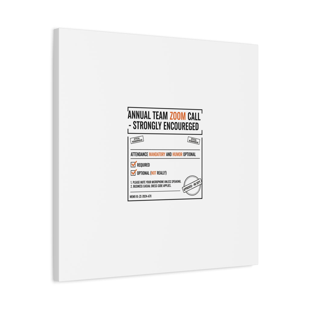 Office Sign Parody Canvas, Workplace Humor Notice Typography | Desk Wall Art