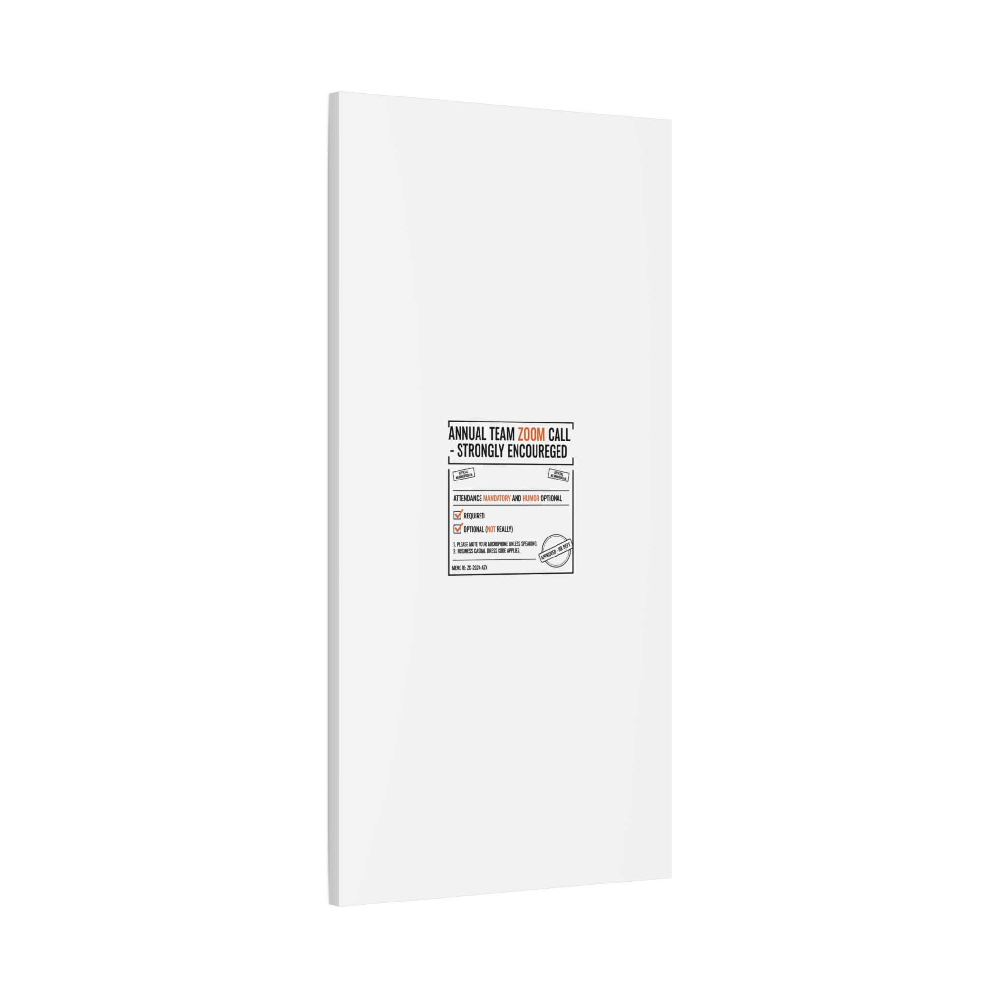 Office Sign Parody Canvas, Workplace Humor Notice Typography | Desk Wall Art