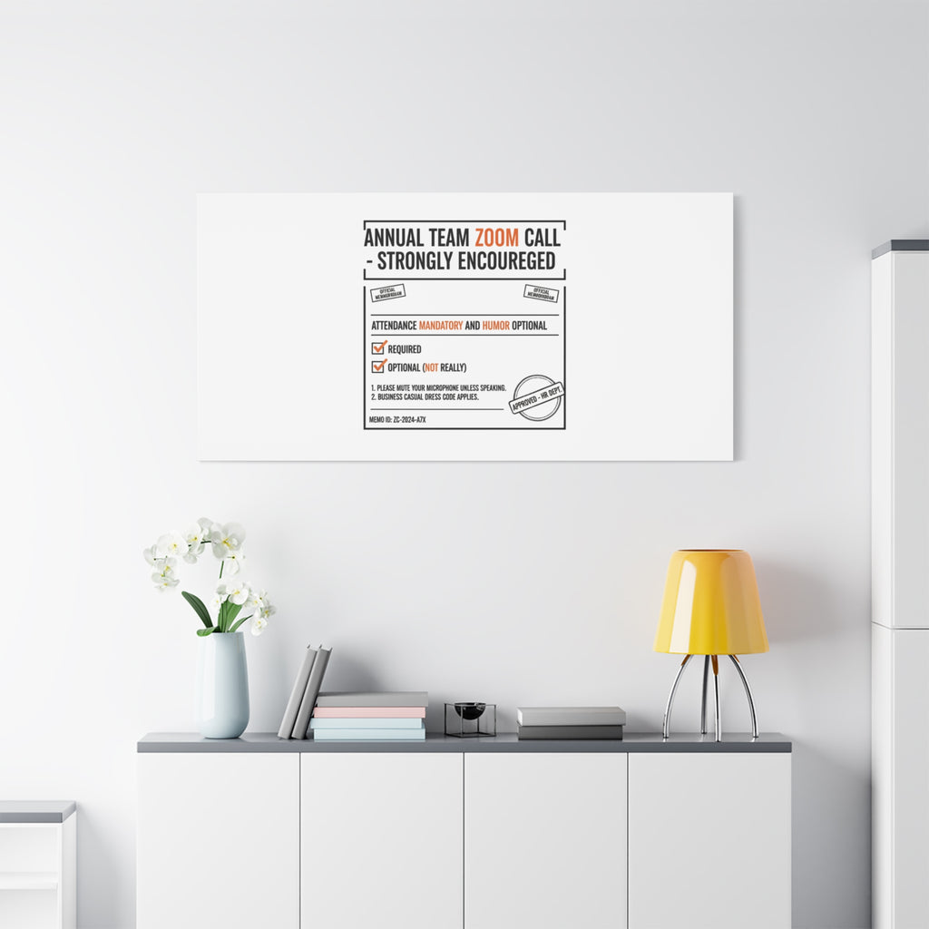 Office Sign Parody Canvas, Workplace Humor Notice Typography | Desk Wall Art