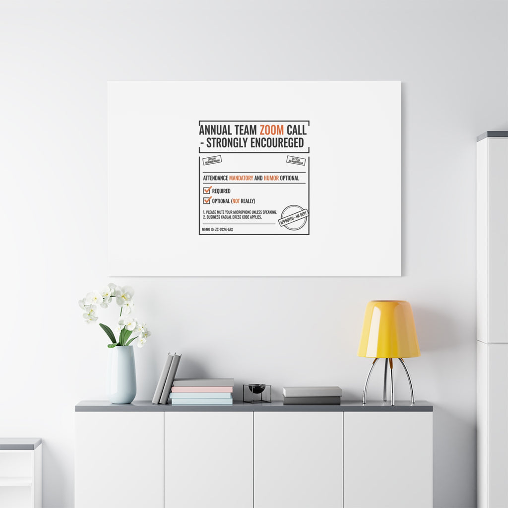 Office Sign Parody Canvas, Workplace Humor Notice Typography | Desk Wall Art