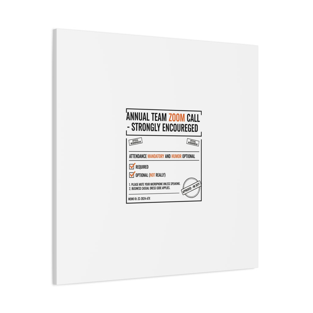 Office Sign Parody Canvas, Workplace Humor Notice Typography | Desk Wall Art