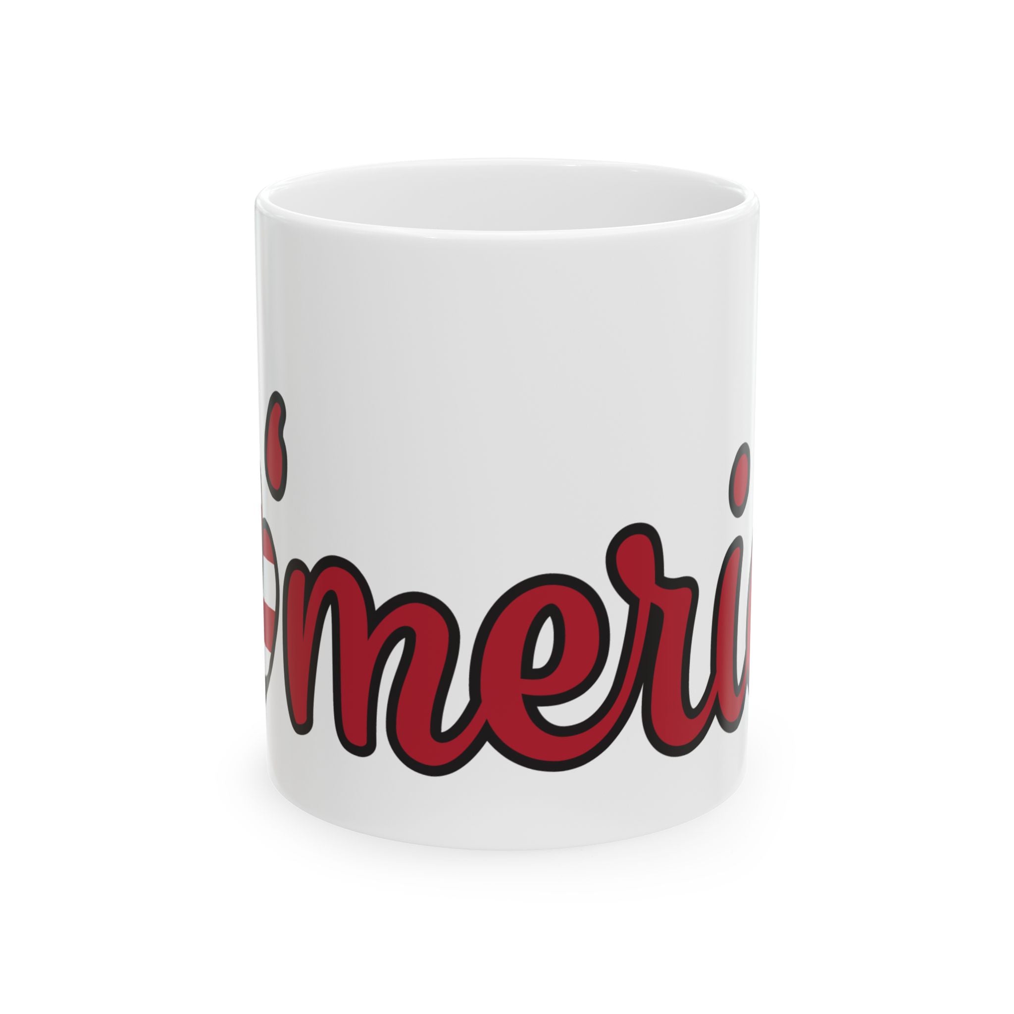 America Peace Sign Mug — Patriotic USA Flag Coffee Cup (11oz & 15oz)