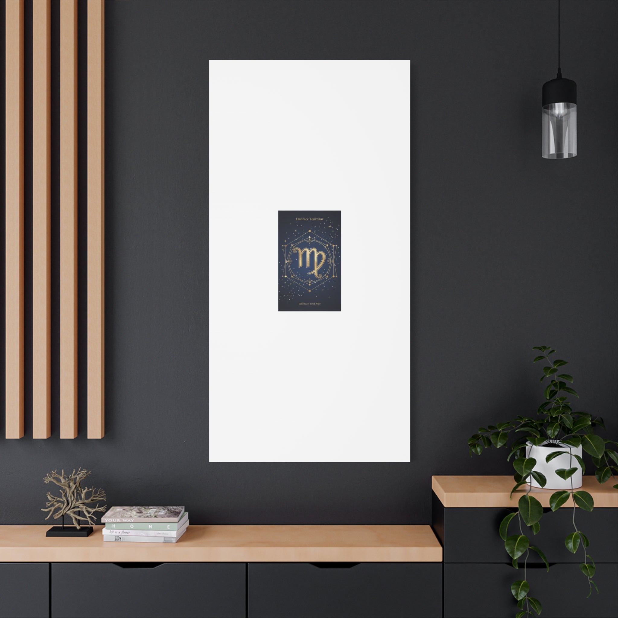 Virgo Zodiac Canvas, Astrology Art Print | Celestial Constellation Wall Decor