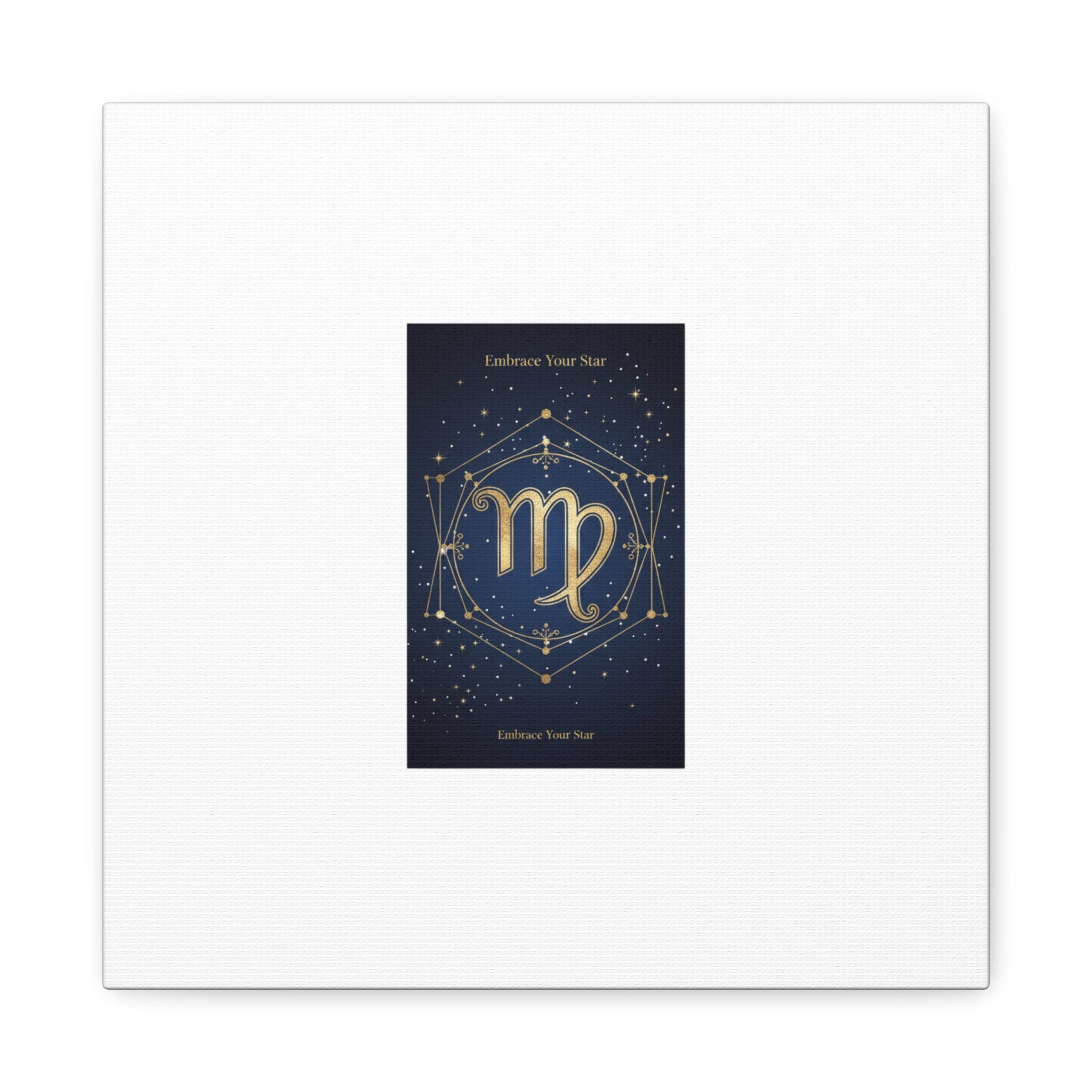 Virgo Zodiac Canvas, Astrology Art Print | Celestial Constellation Wall Decor
