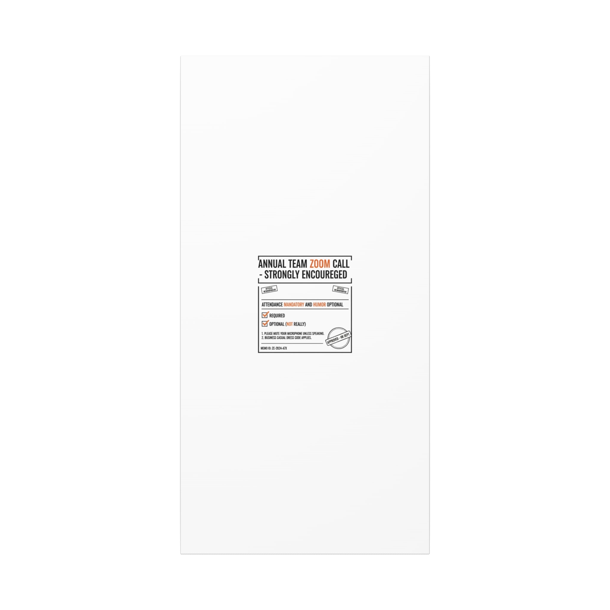 Office Sign Parody Canvas, Workplace Humor Notice Typography | Desk Wall Art