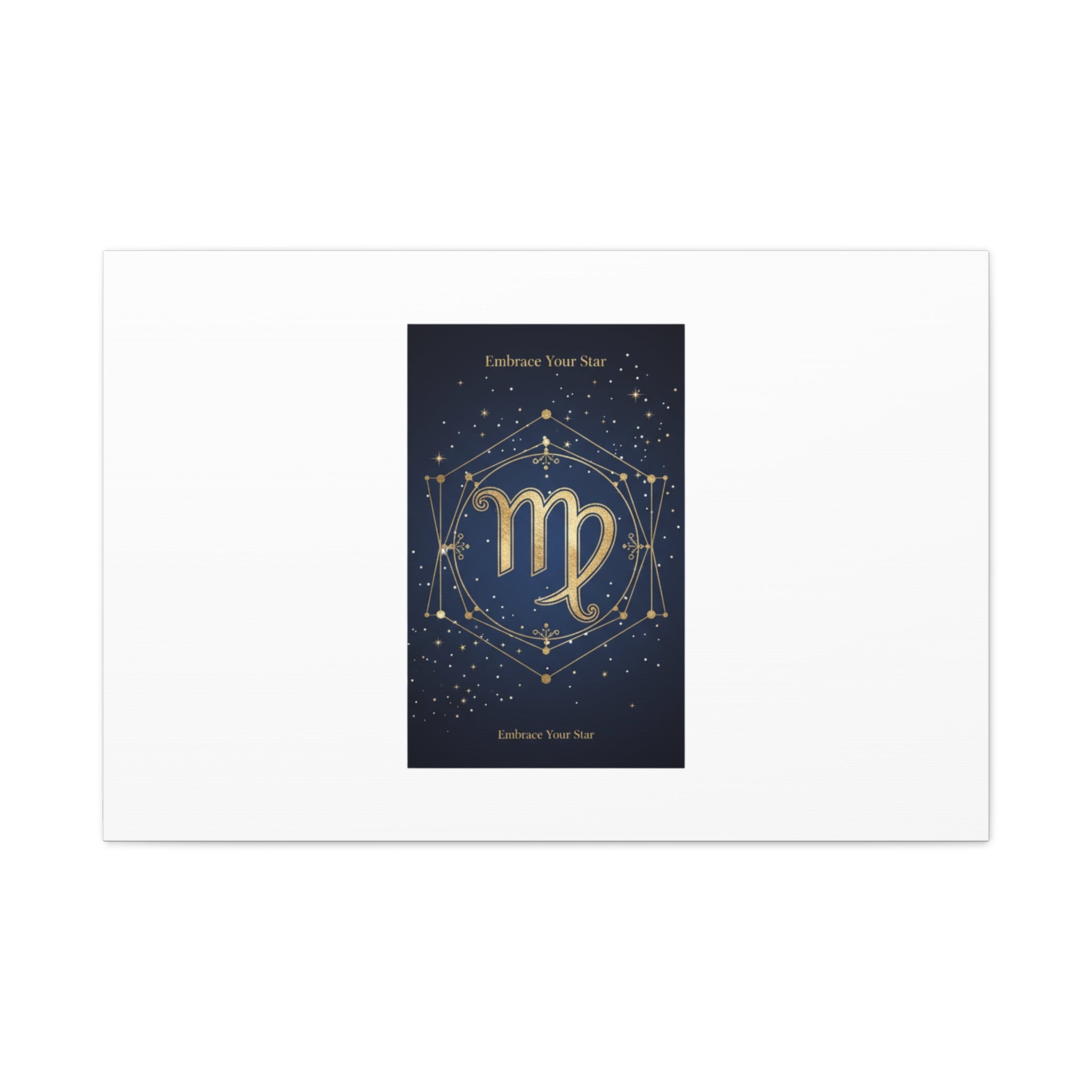 Virgo Zodiac Canvas, Astrology Art Print | Celestial Constellation Wall Decor