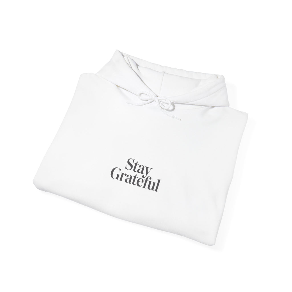 Stay Grateful Hoodie | Minimal Quote, Elegant Typography