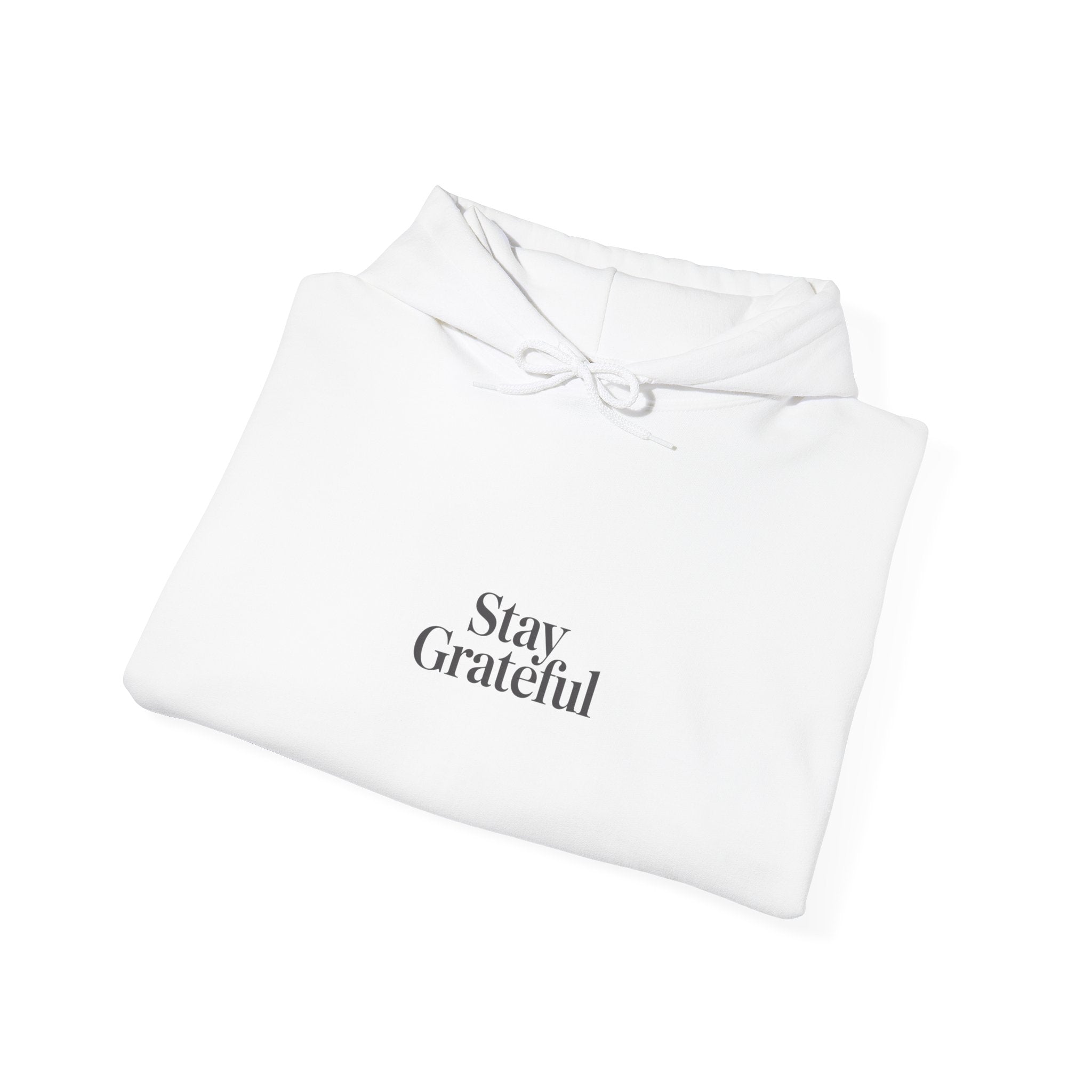 Stay Grateful Hoodie | Minimal Quote, Elegant Typography