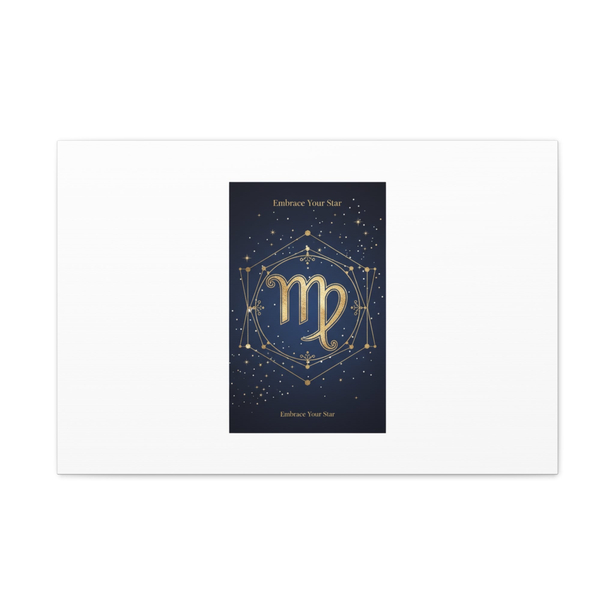 Virgo Zodiac Canvas, Astrology Art Print | Celestial Constellation Wall Decor