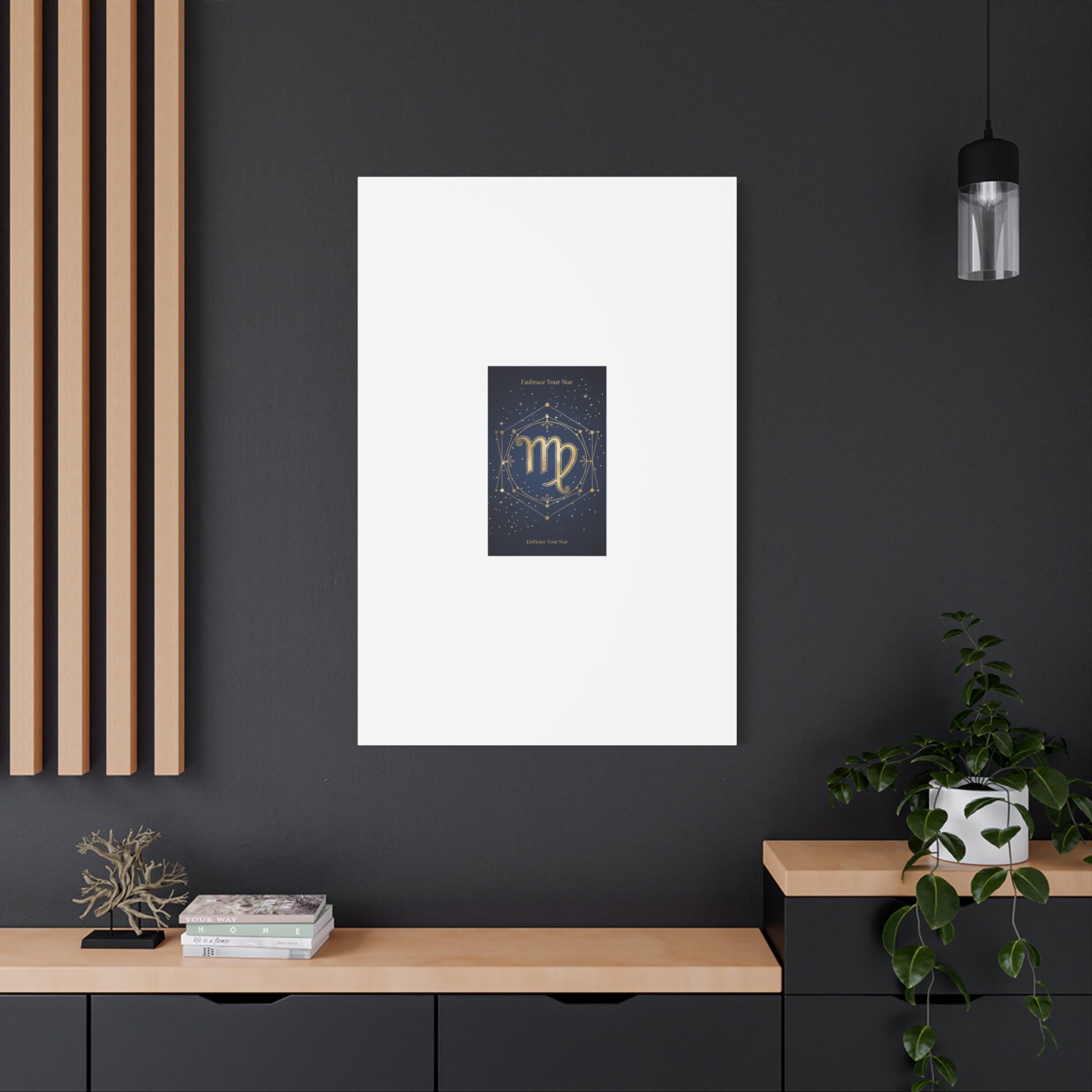 Virgo Zodiac Canvas, Astrology Art Print | Celestial Constellation Wall Decor