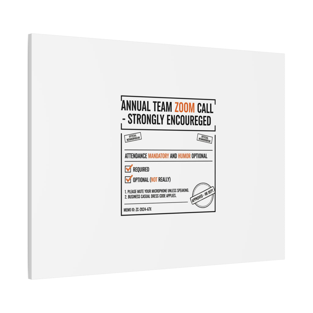 Office Sign Parody Canvas, Workplace Humor Notice Typography | Desk Wall Art
