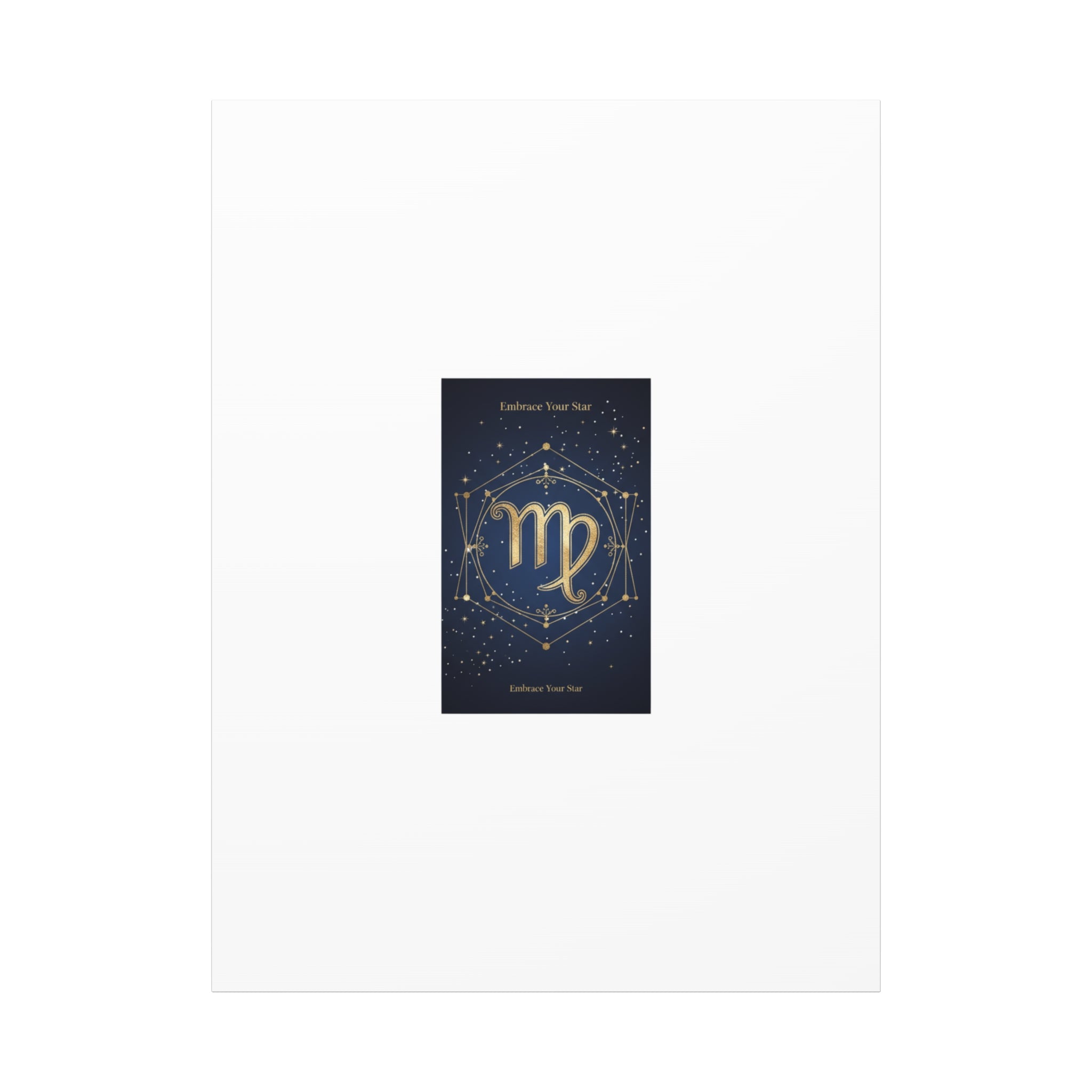 Virgo Zodiac Canvas, Astrology Art Print | Celestial Constellation Wall Decor